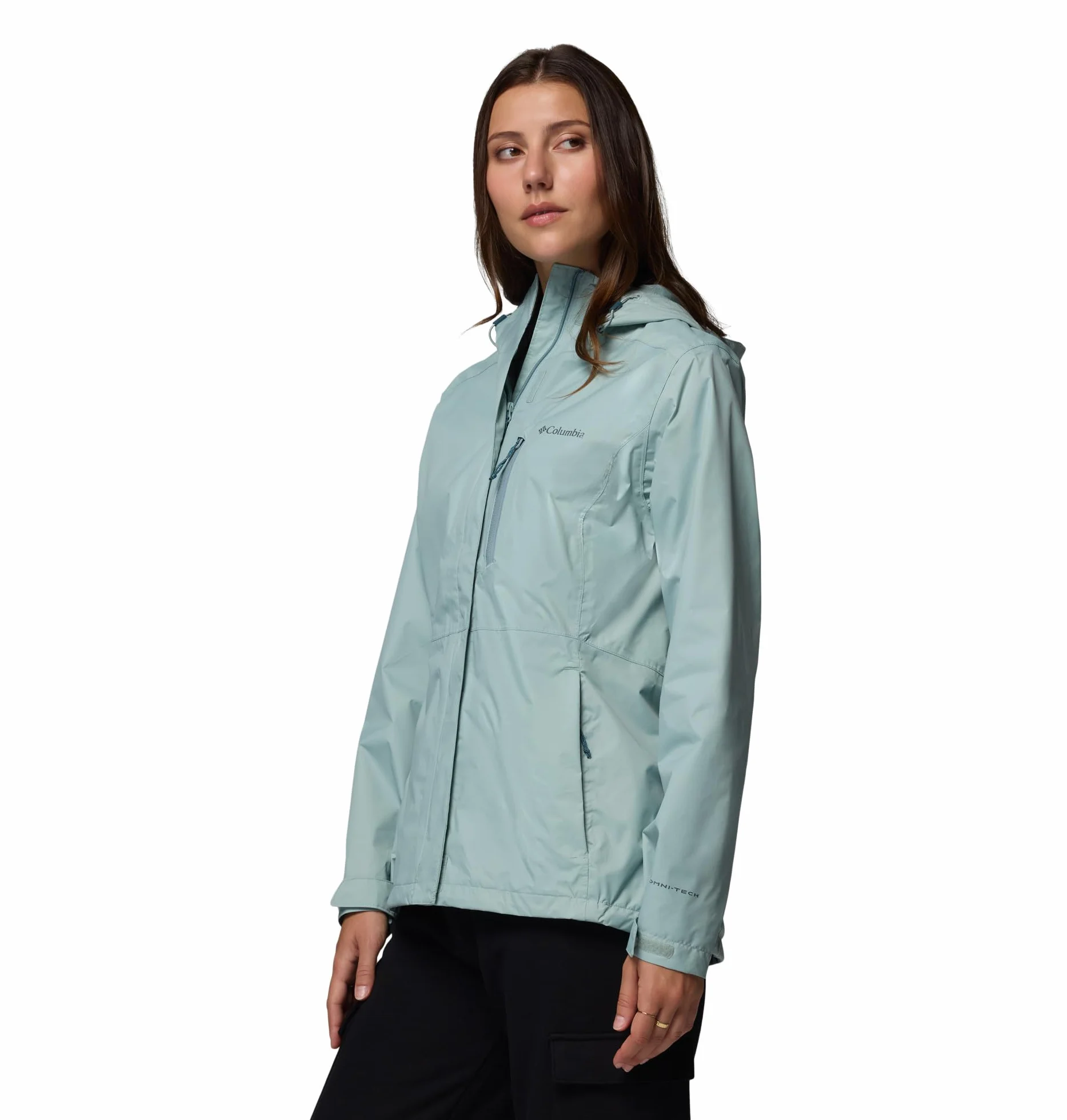 Columbia Damska kurtka Pouring Adventure 3, wodoodporna, niebieska, L