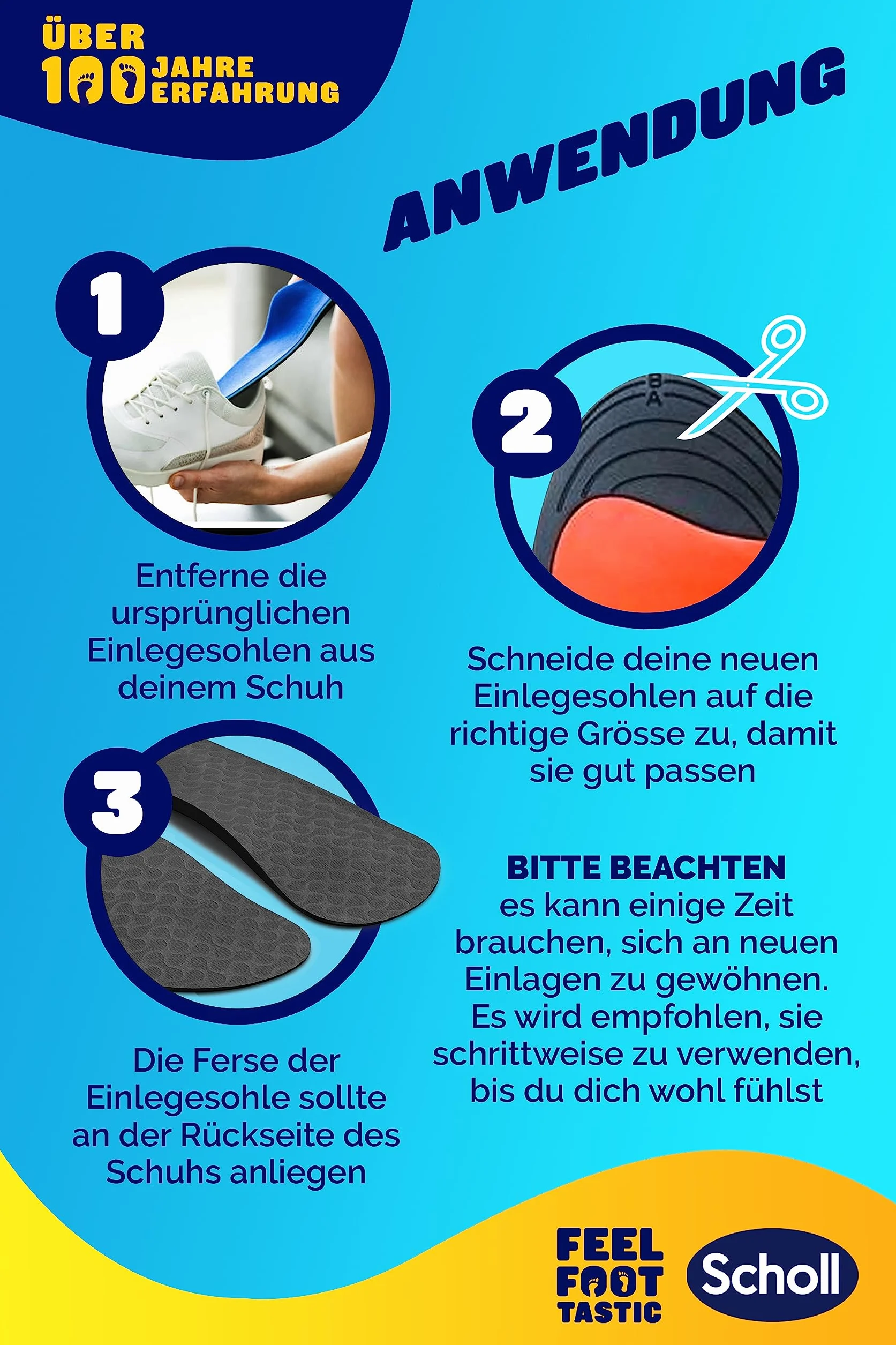 Scholl Wkładki do Butów, Czarny, 42,5-45