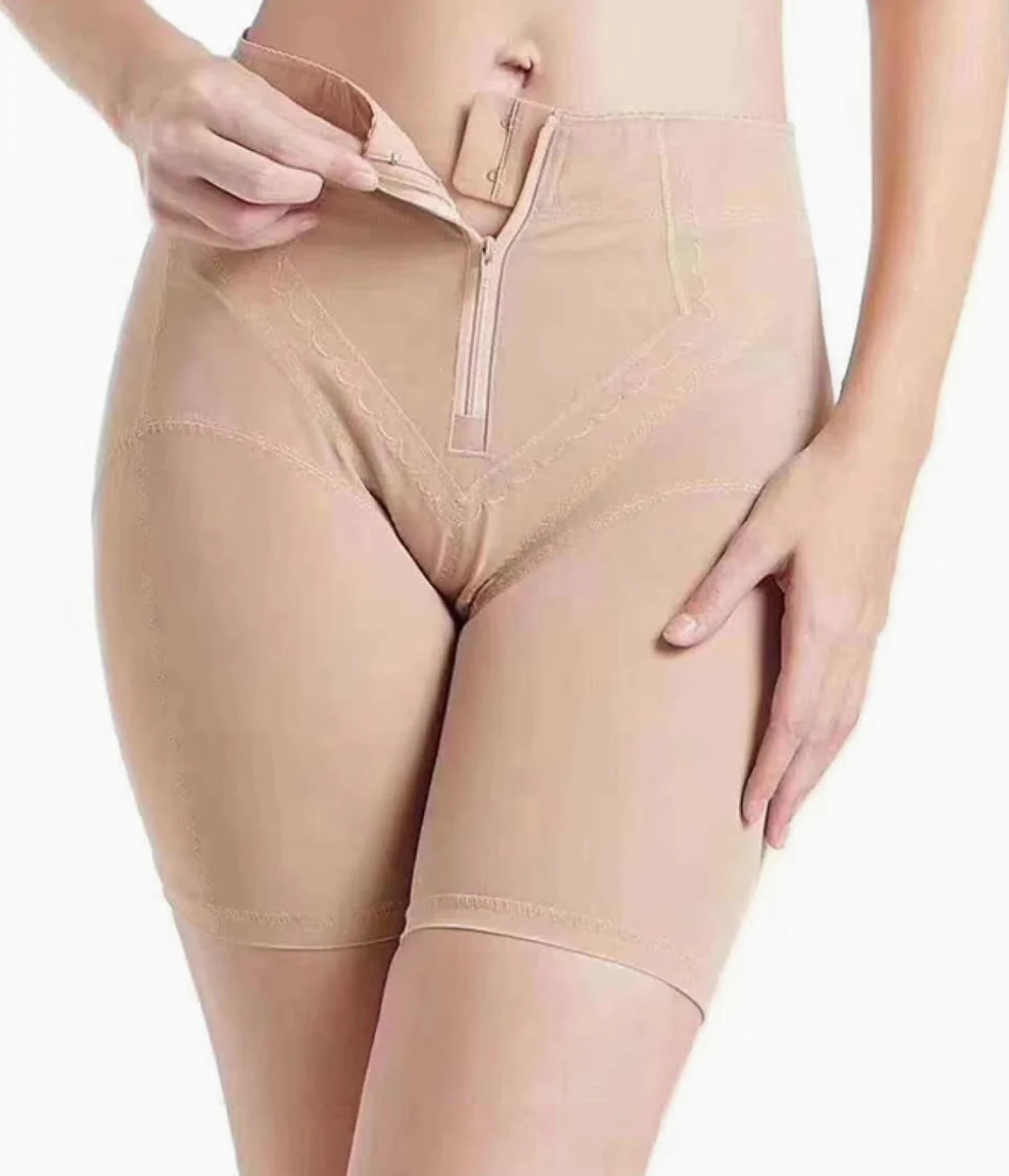 CMBSSTFC Bezszwowe, cienkie legginsy dla kobiet – Body Butt Lifter z zamkiem błyskawicznym