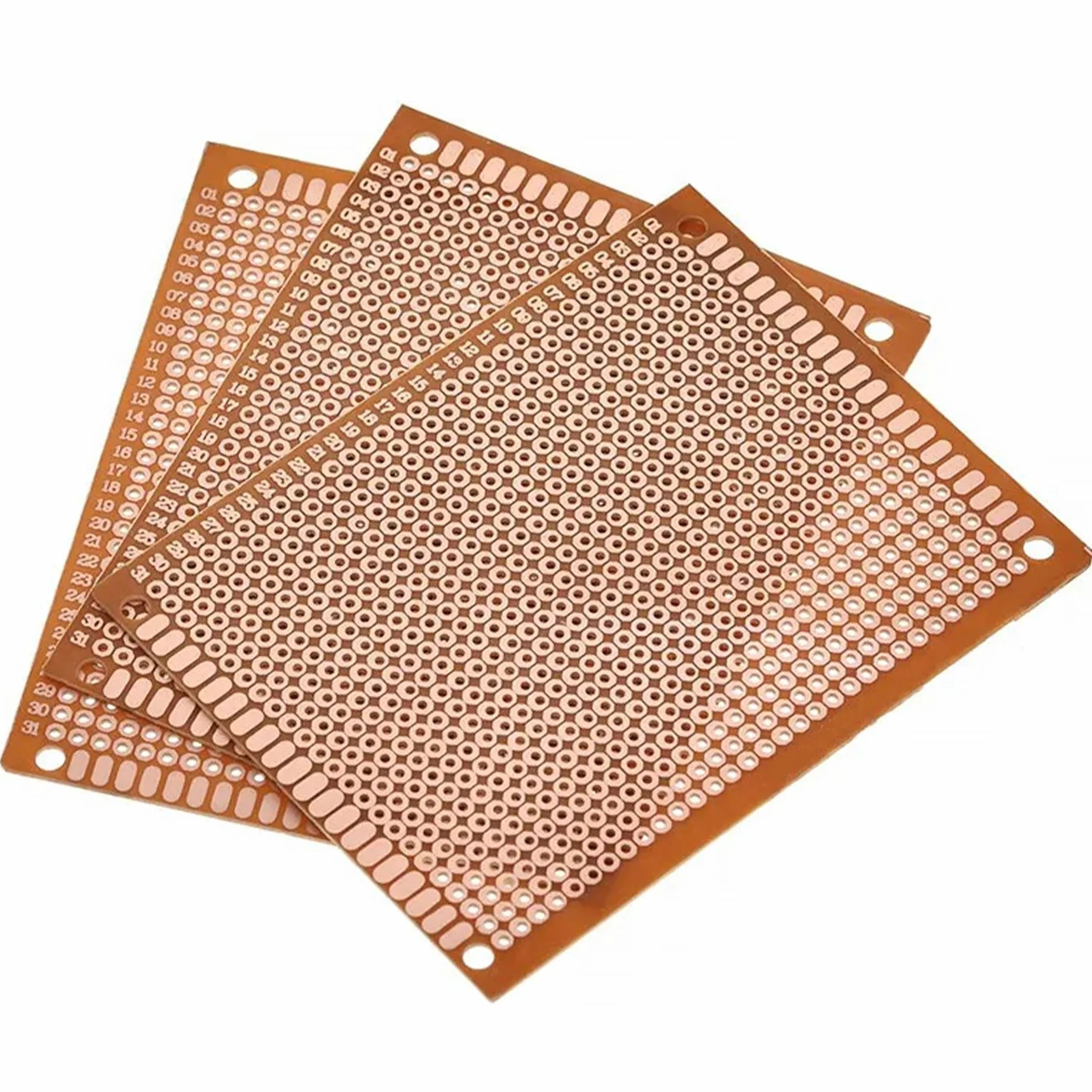 Uniwersalna płyta prototypowa 70 x 90 mm - jednostronna, otwory 2,54 mm, 4 otwory montażowe | do komponentów THT DIP | płytka PCB do elektronicznego prototypowania