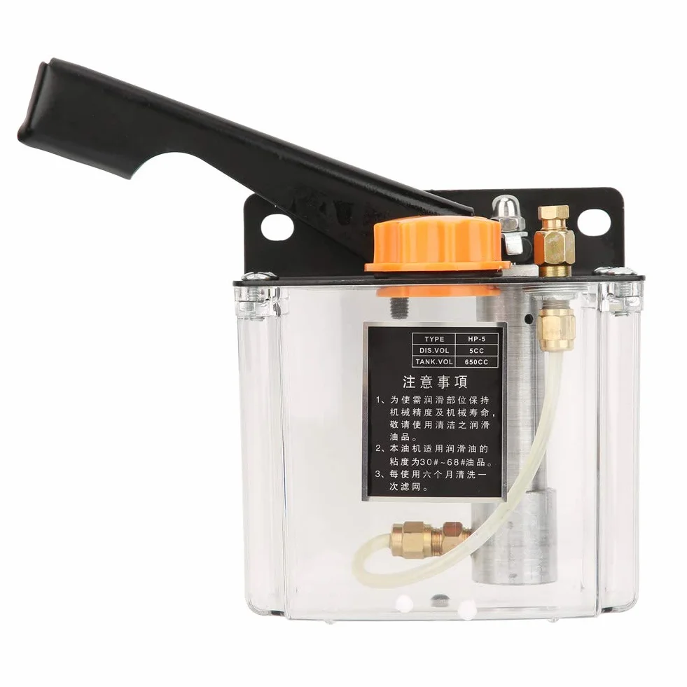 Ręczna pompa smarowa, -5L lewa pompa smarowa 650CC do obrabiarek CNC, centrum obróbki, linii produkcyjnej