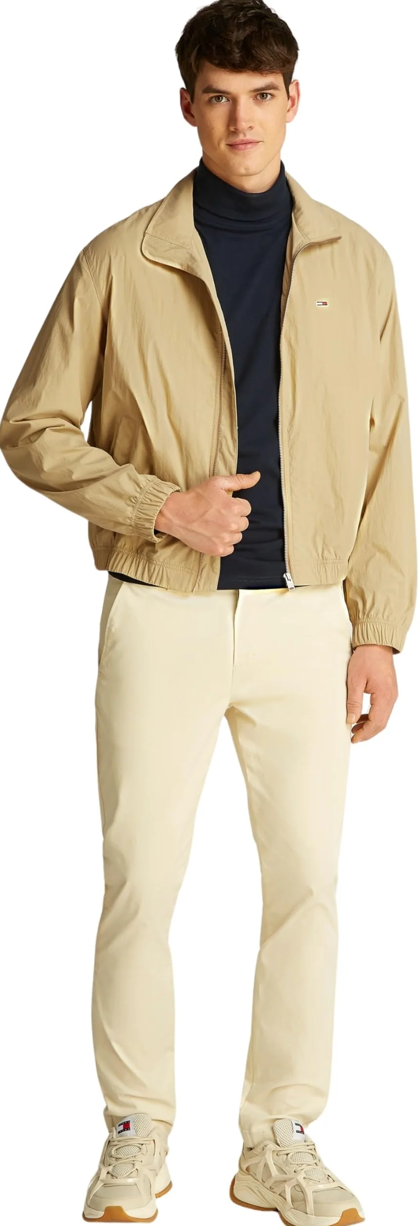 Tommy Jeans Męska kurtka wiatrówka TJM ESSENTIAL EXT DM0DM20655, beżowa (Relic Tan), XXL, Beżowy (Relic Tan), XXL