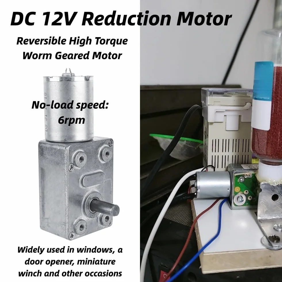 Reversible High Torque Getriebemotor DC 12V Reduktion Motor CW/CCW(6RPM)