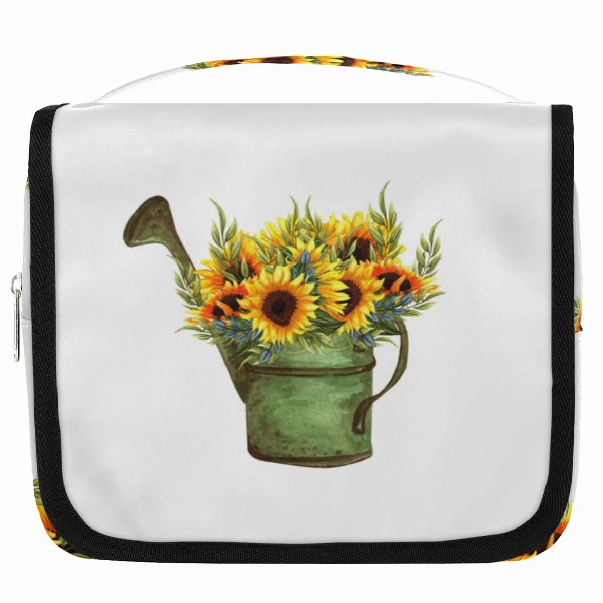 Słonecznik podróżna kosmetyczka vintage czajnik słonecznik torba do mycia torebka unisex wiszące przybory toaletowe organizer kosmetyczny, wielobarwny, Jeden rozmiar