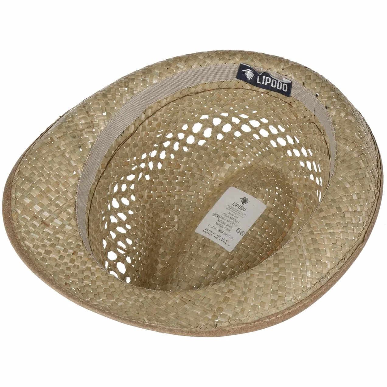 LIPODO Classic Trilby kapelusz słomkowy Wyprodukowano we Włoszech