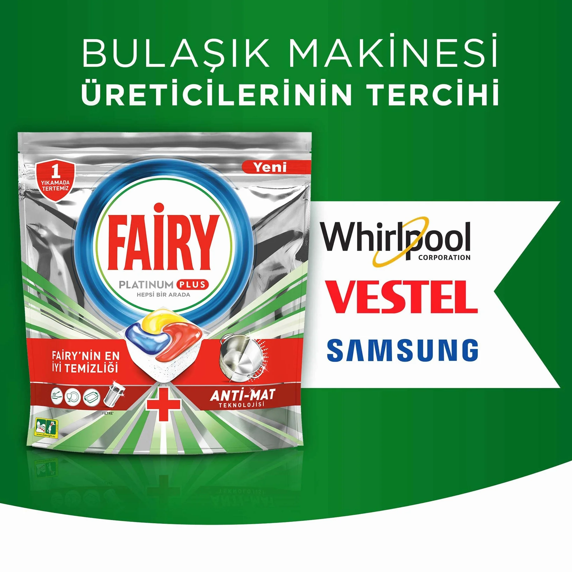 Fairy Platinum Plus All In One, Kapsułki do zmywarki, Lemon, 106 sztuk (2 x 53 szt.), Tabletki czyszczące