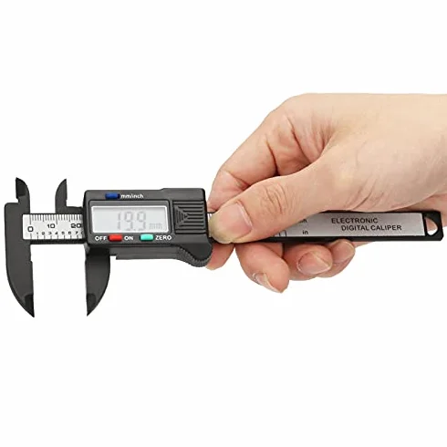 Suwmiarka cyfrowa suwmiarka, 0-100 mm / 0-4 z tworzywa sztucznego, elektroniczna suwmiarka cyfrowa z ekranem LCD, funkcja automatycznego wyłączania, przenośna