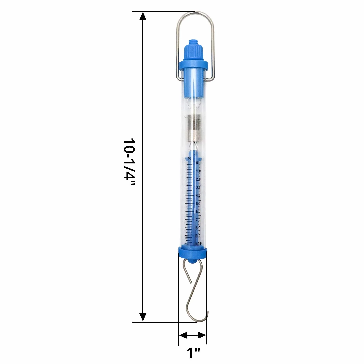 QWORK® 5-częściowy zestaw balansu sprężynowego przezroczysty z balansem sprężynowym (1N, 5N, 10N, 20N, 30N)