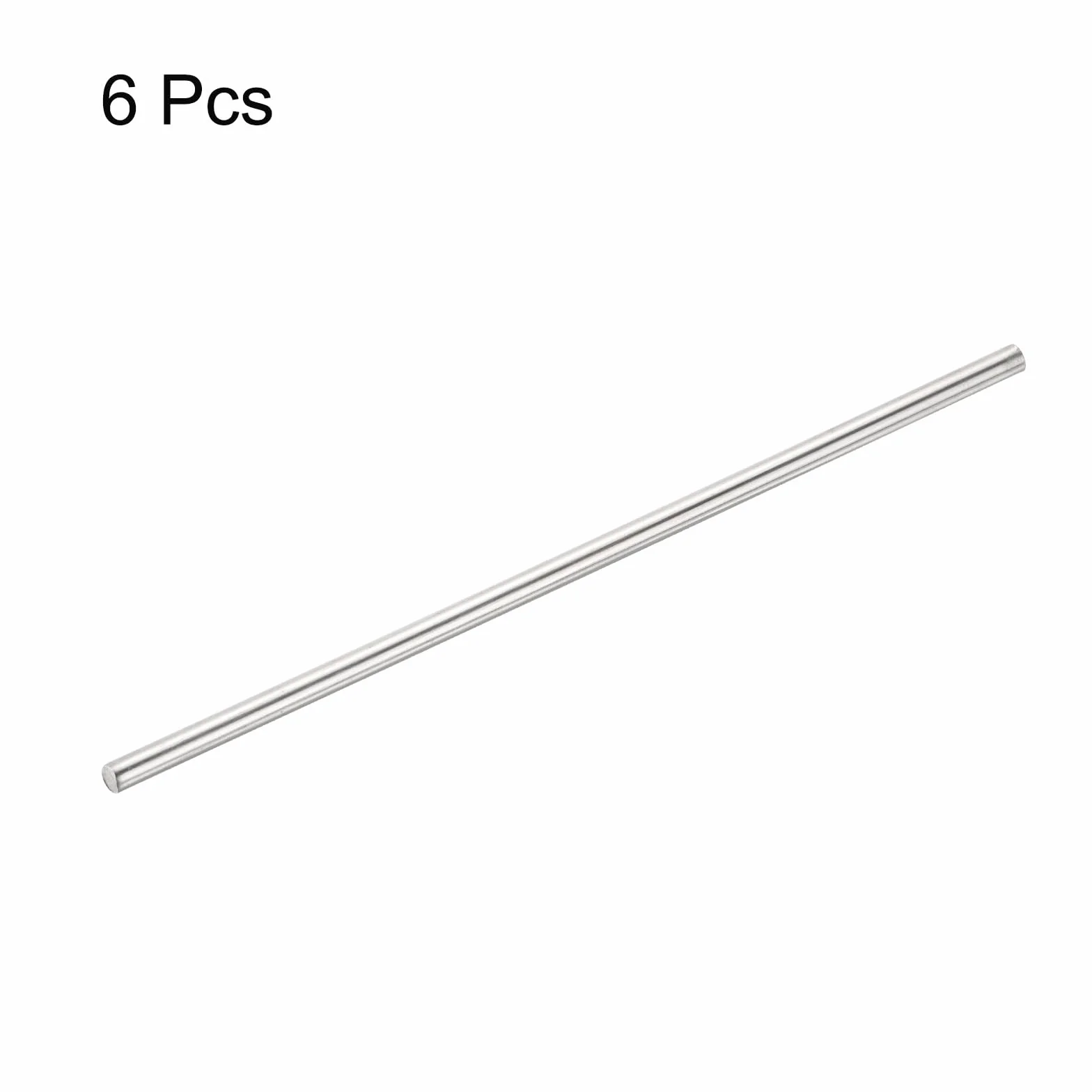 QUARKZMAN 6 szt. 304 okrągły pręt ze stali nierdzewnej, 3 mm x 100 mm, do różnych projektów DIY, model samochodu samolotu statku, 6 szt