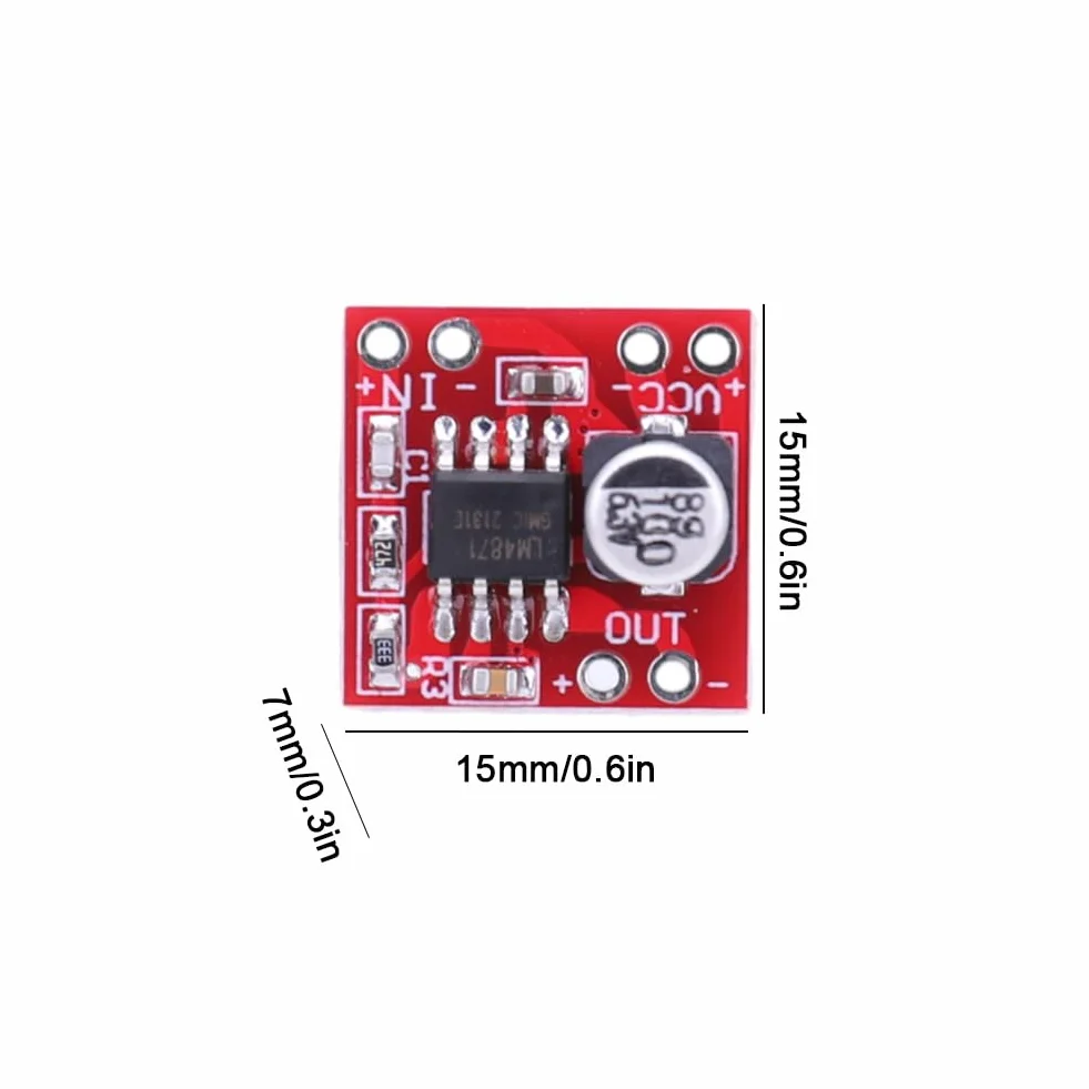 LM4871 moduł wzmacniacza cyfrowego 3 W jednokanałowa płyta wzmacniacza DC 3V-5V bardzo mały do głośnika elektroniczny zestaw DIY