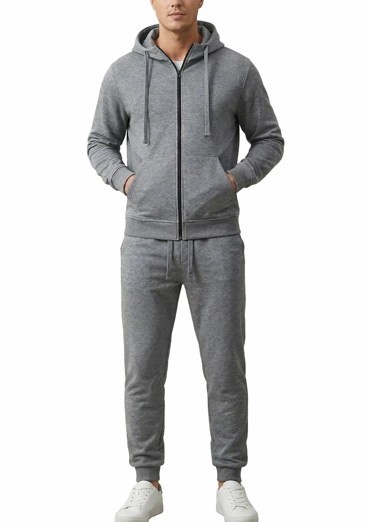 W JIANWANG Męski dres treningowy, bluza z kapturem, bawełna, dres do joggingu, sportowy, wygodny