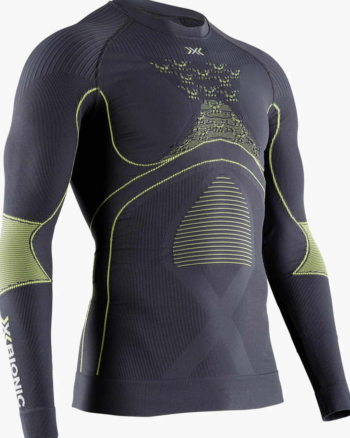 X-Bionic Energy Accumulator 4.0 Męska koszulka z okrągłym dekoltem i długimi rękawami - zaawansowana technologicznie odzież sportowa zapewniająca lepszą wydajność - Charcoal/Pearl Grey, S