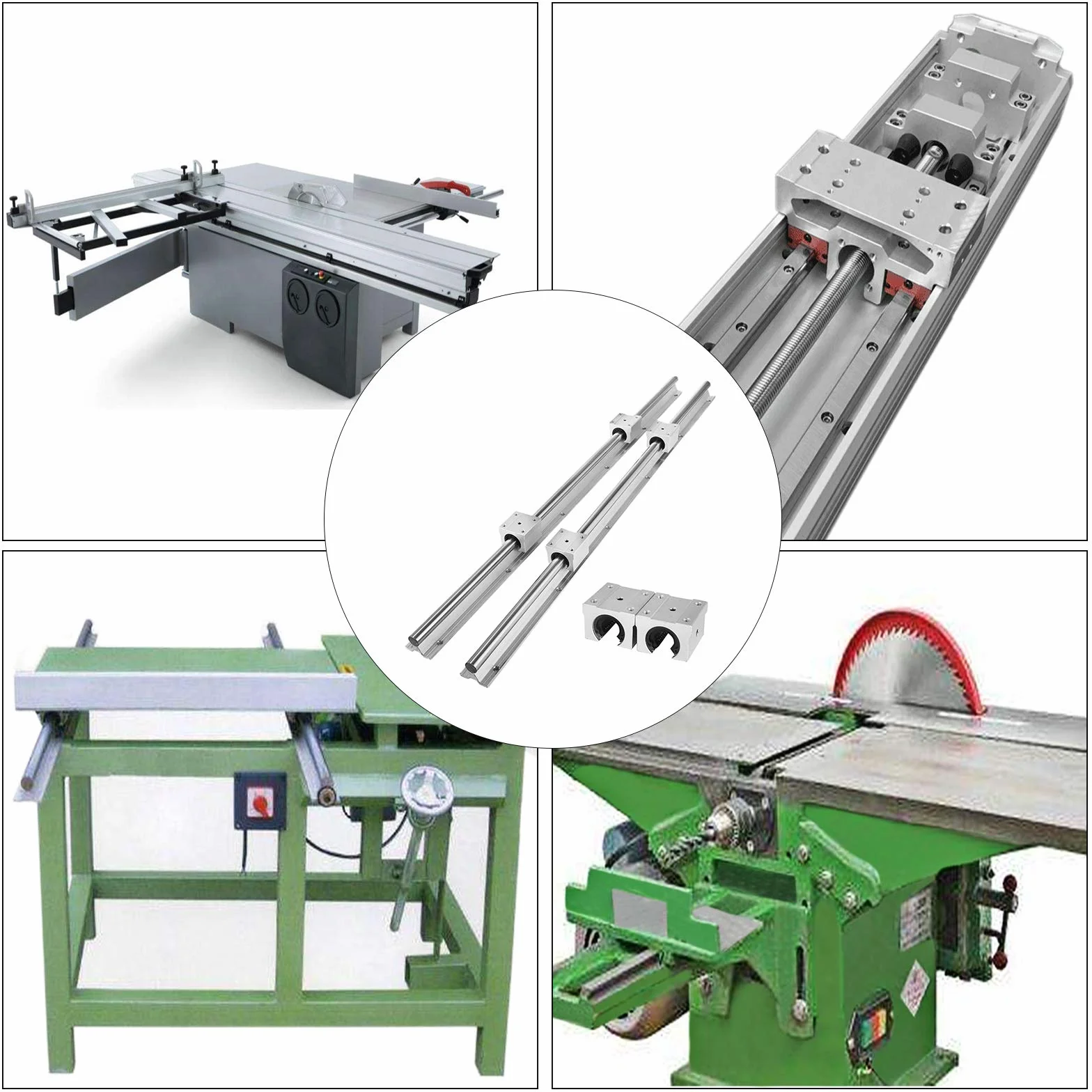 VEVOR prowadnica liniowa, SBR16 1000 mm zestaw ślizgowych łożysk liniowych, 2 szt. prowadnicy liniowej SBR16 prowadnice liniowe i 4 wózki SBR16UU, zestaw szyn prowadnic do frezarek CNC, tokarek itd.