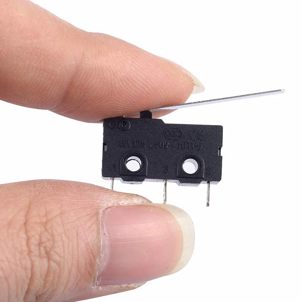 20-pak mikro przełącznik ograniczeniowy ramię dźwigni długie 28 mm SPDT 3 bolce 3 zaciski przełącznik chwilowy 5A 125 250 V AC dla Arduino