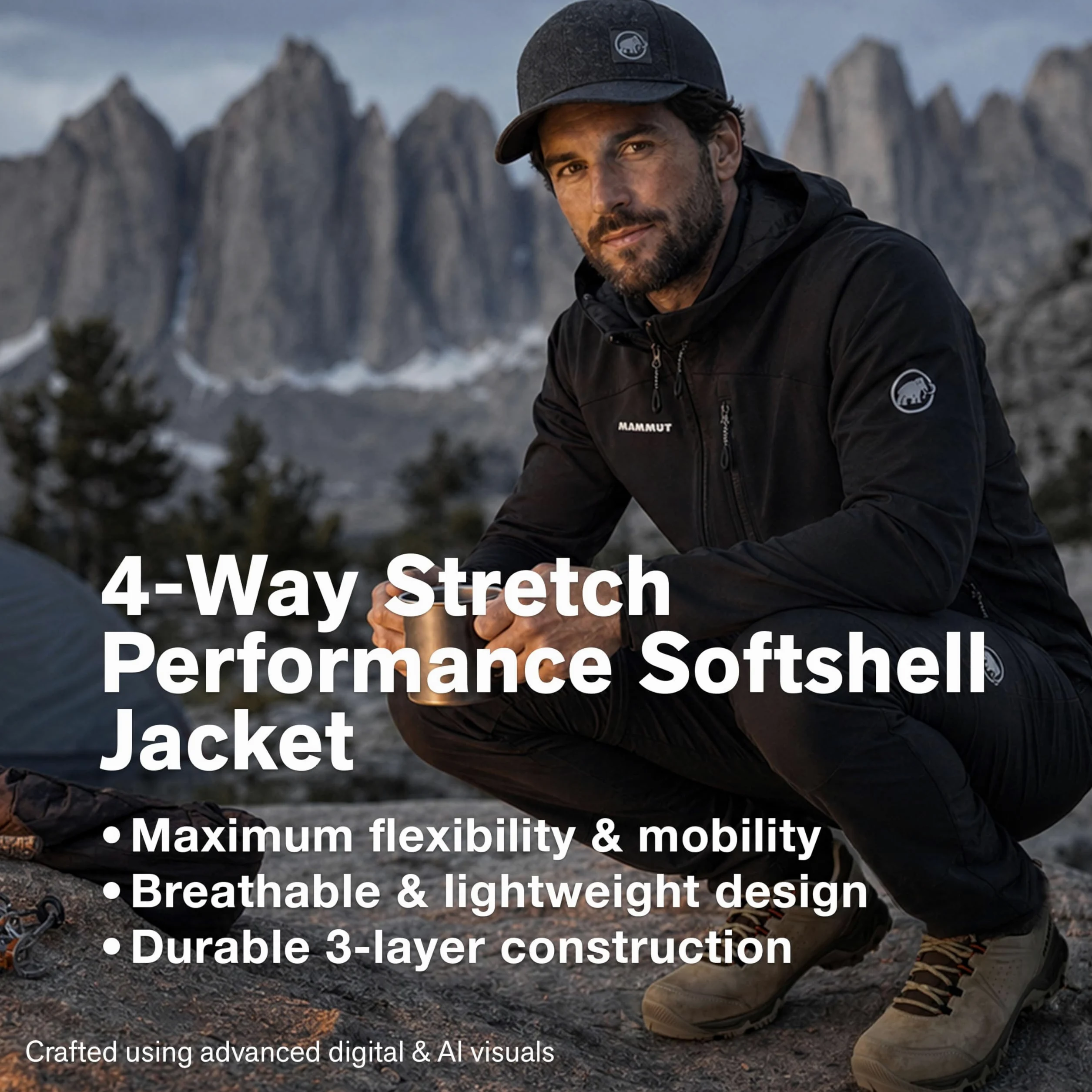 Mammut kurtka softshell Mężczyźni Outdoor So Hooded Jacket Men