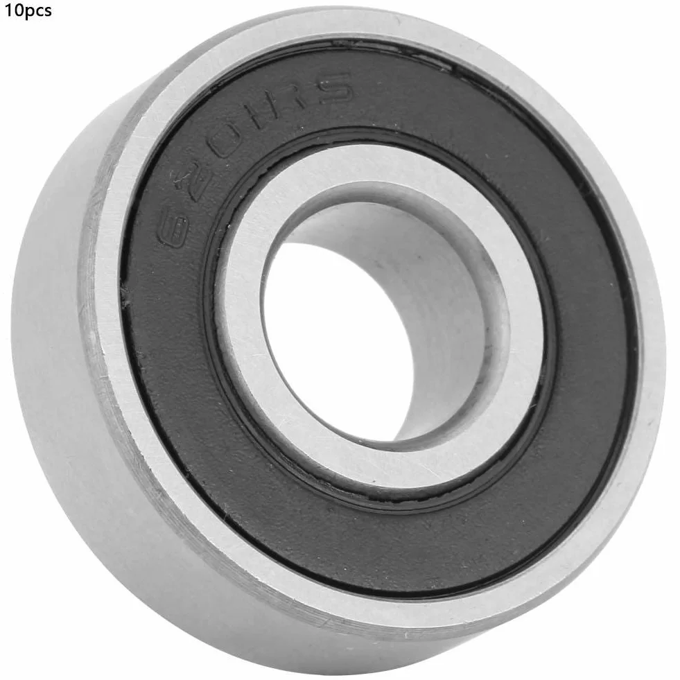 10 sztuk łożysk kulkowych 6201-RS, stalowe łożyska kulkowe zwykłe 12 mm do przekładni, przyrządów, silników, sprzętu AGD, silników spalinowych, pojazdów transportowych, maszyn rolniczych