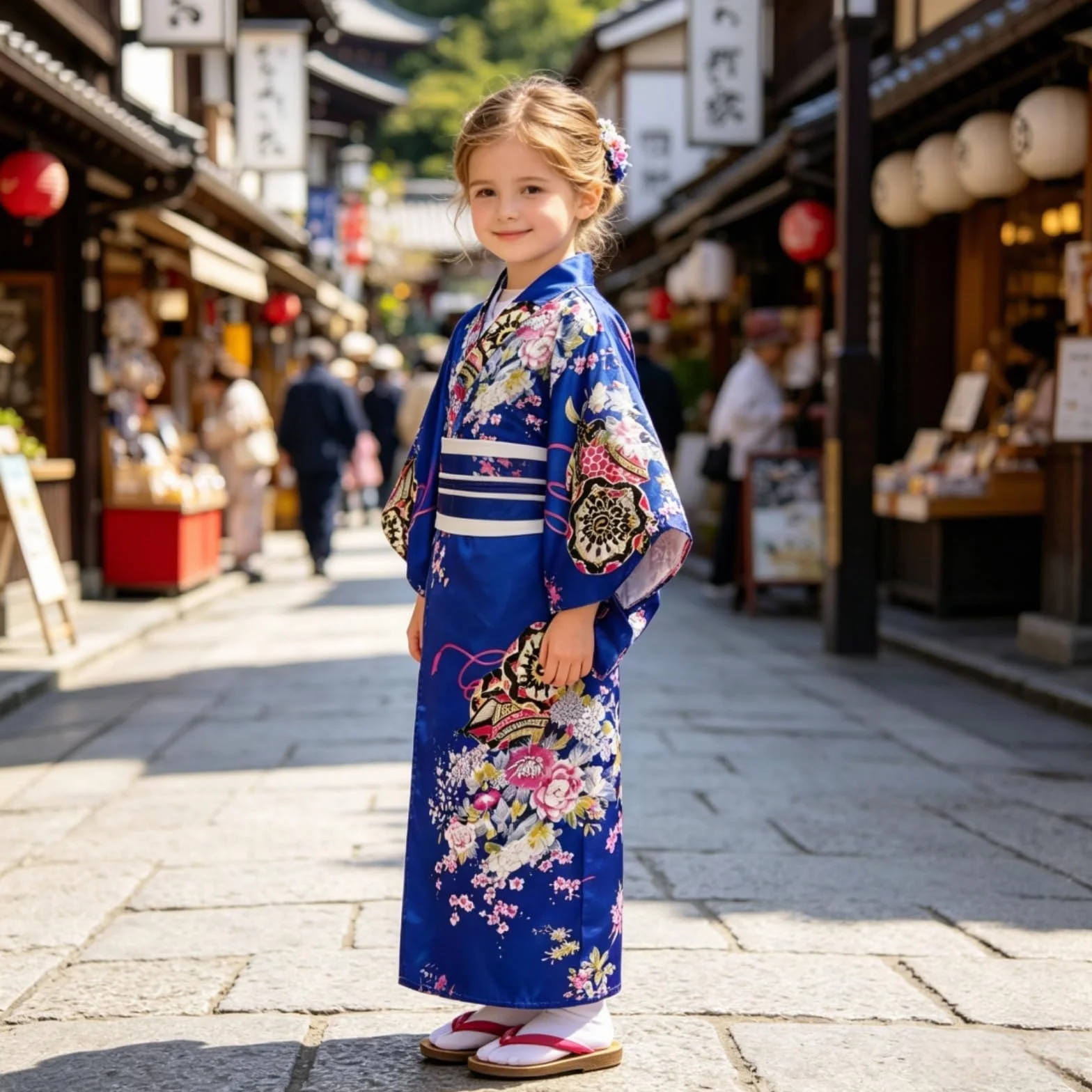 Japońskie kimono szlafrok Yukata gejsza sukienka zestaw dla dziewczynki cosplay lato