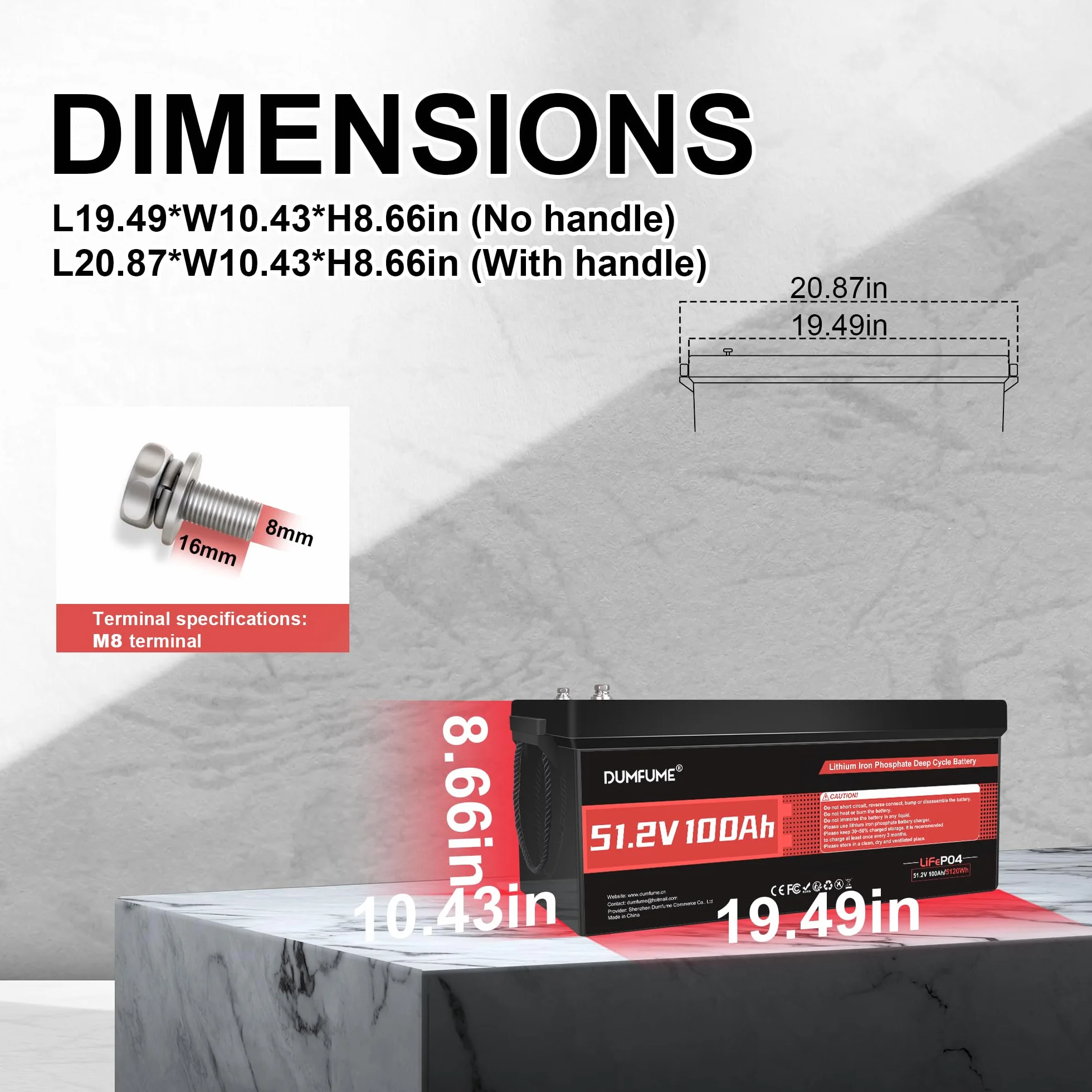 48V 100Ah Bateria Litowa Lifepo4 do Golfowego, Ochrona BMS 200A przed Niską Temperaturą, Bateria 48 Volt wspiera do 5 kW, Perfekcyjna do Wózka Golfowego, Kamperów i Zastosowań Off-Grid