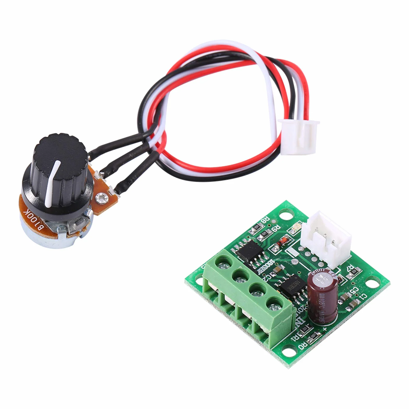 1803BW DC Motor Controller (PWM), 1,8 V 3 V 5 V 6 V 12 V 2 A DC kontroler silnika bez potencjometru przełącznika)