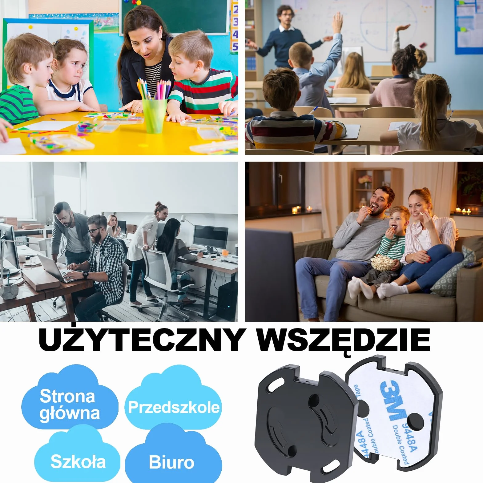REDTRON Bezpiecznik Dziecięcy do Gniazdek, 20 Opakowań Zabezpieczenia Gniazdek przed Dziećmi z Mechanizmem Obrotowym, Ochrona Gniazdka dla Niemowląt i Dzieci-czarne