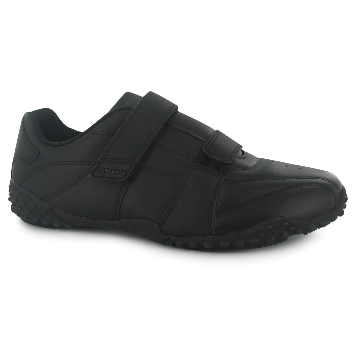 Lonsdale Fulham męskie buty sportowe z zapięciem na rzepy, czarny - czarny - 43 EU