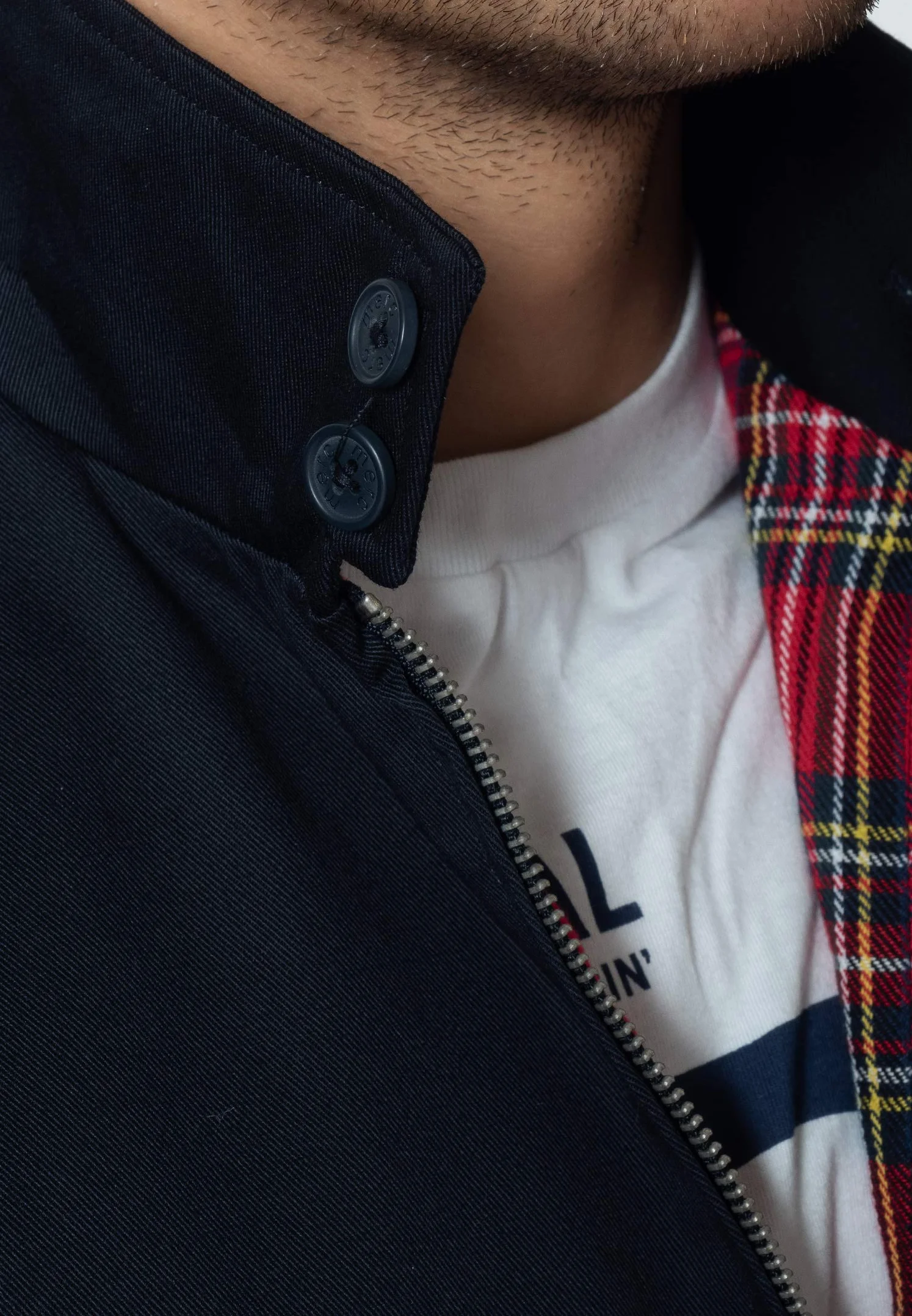 Merc Mężczyźni Harrington Kurtka, Niebieski, XL