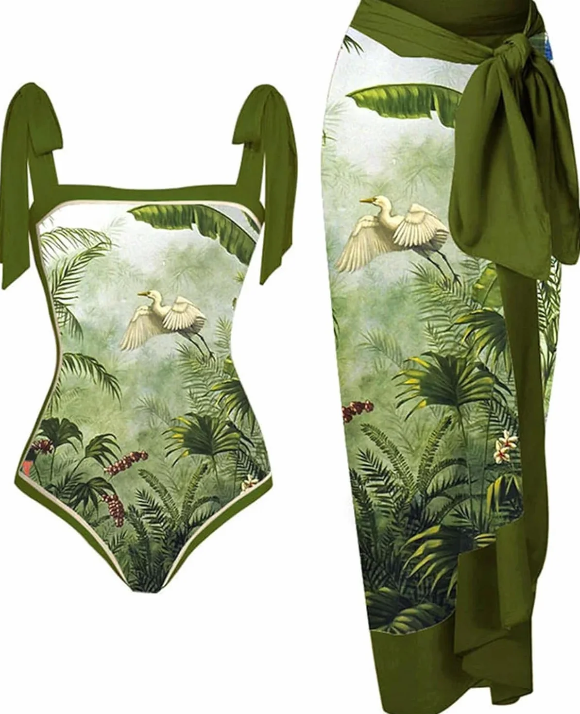 Dwuczęściowa spódnica Strój Kąpielowy Bikini Plaża Zestaw