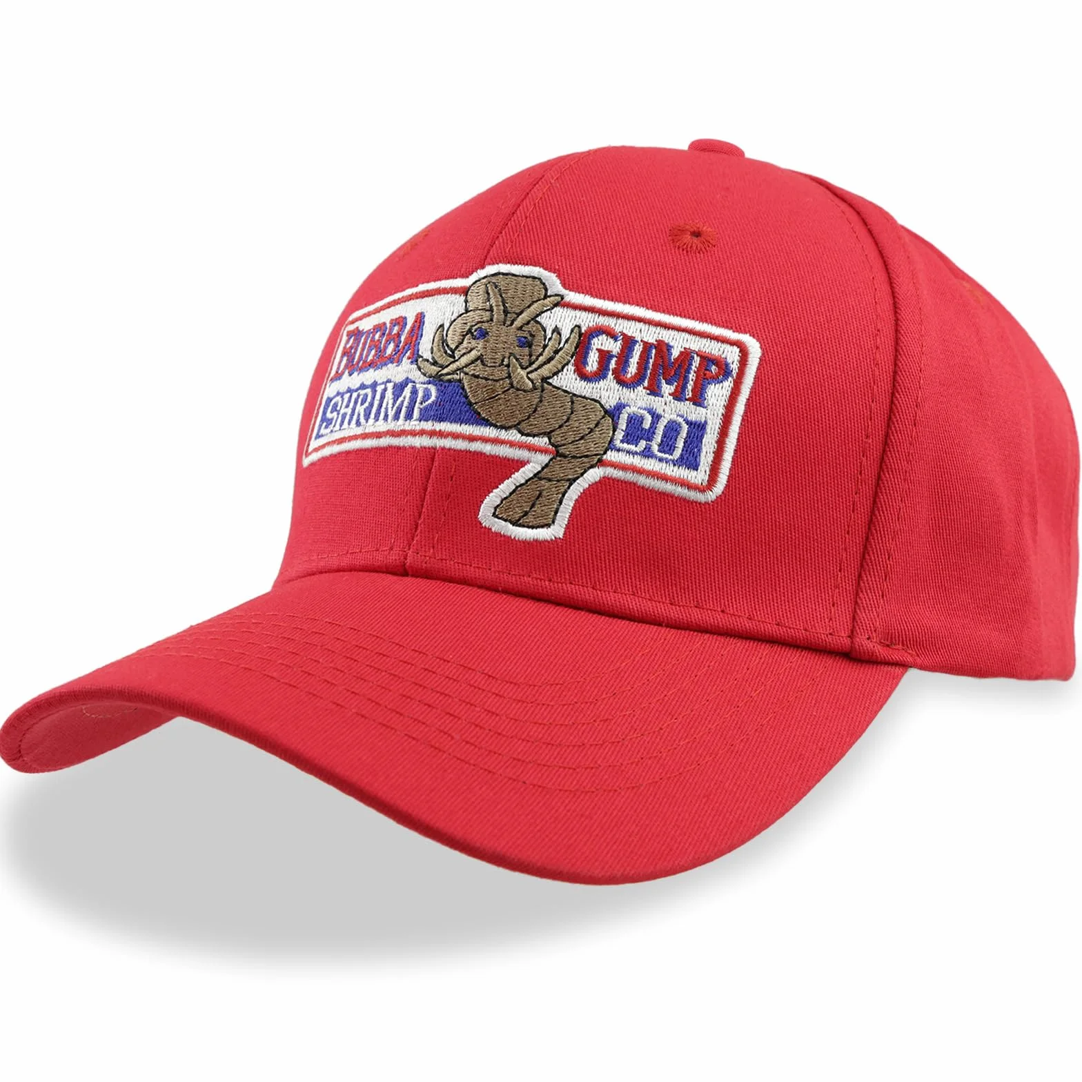 Bubba Gump Baseball Cap regulowana czapka z krewetkami, haftowana guma leśna