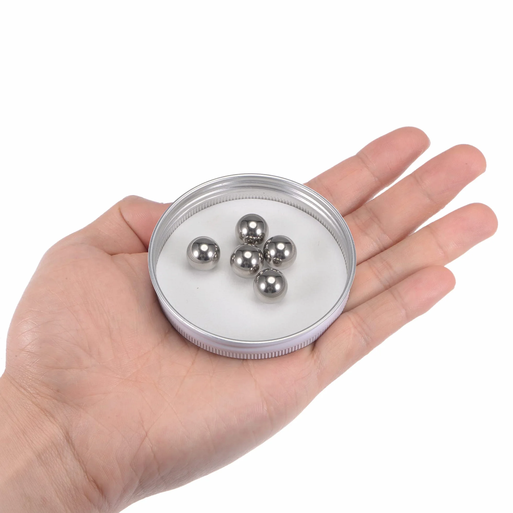 sourcing map Kulki łożyskowe precyzyjne G200 12 mm - 19 mm stal szlachetna 304 12 mm (5 sztuk)