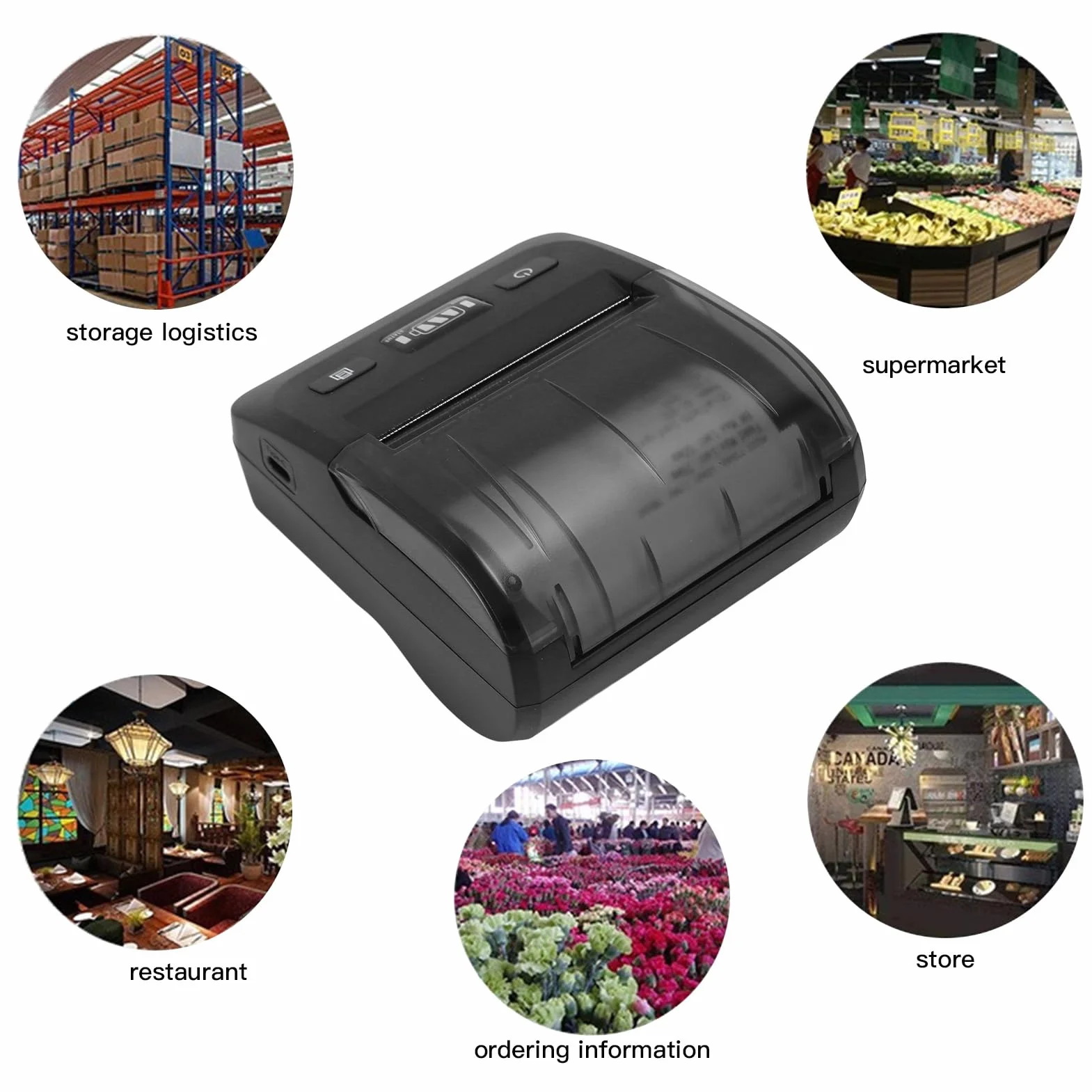 Termiczna Drukarka pokwitowań, Drukarki Paragonów 80 Mm, Termiczna Drukarka Pos z obsługą Automatycznego Obcinania Szuflada na gotówkę, USB Serial Ethernet Obsługa ESC/POS,