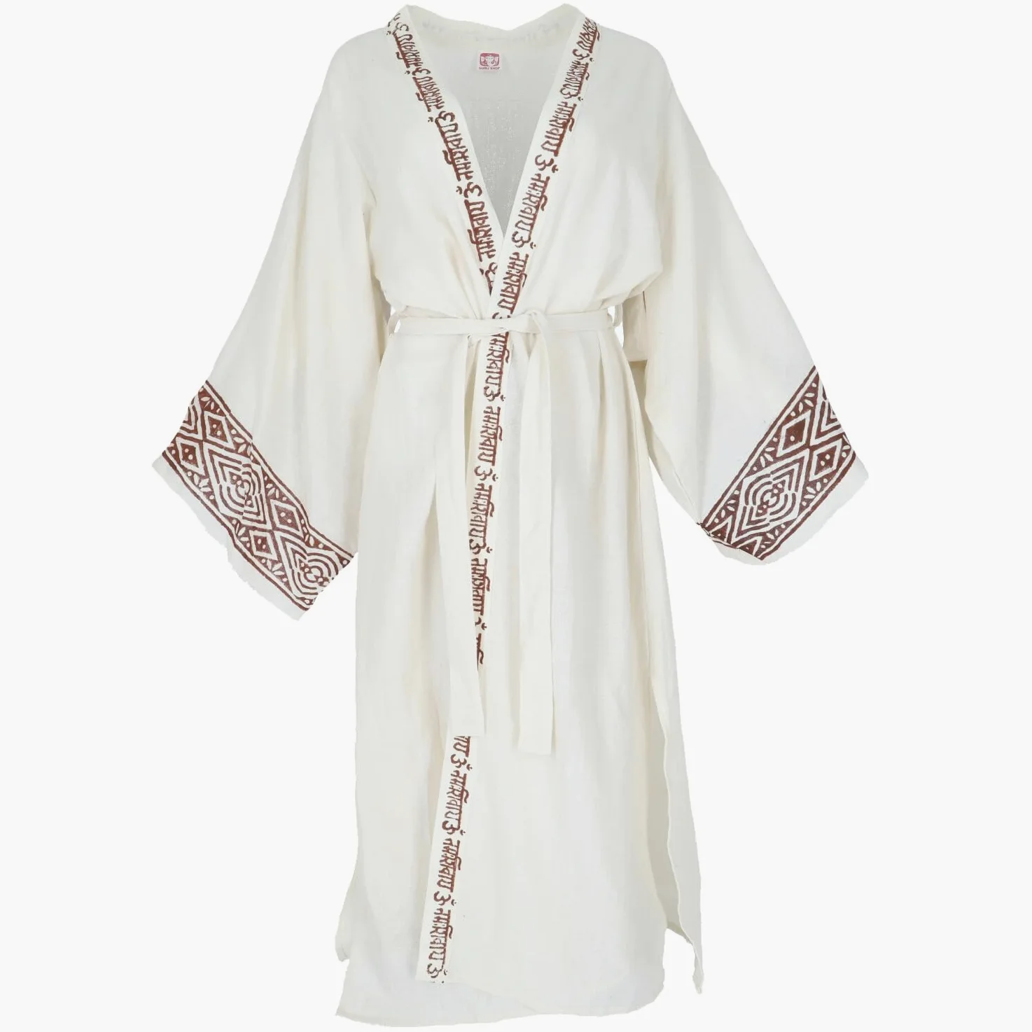 GURU SHOP Kimono bawełniane, ponadwymiarowy płaszcz kimono, naturalne kimono, damskie, naturalna biel, bawełna, rozmiar: jeden rozmiar, naturalna biel, Rozmiar uniwersalny