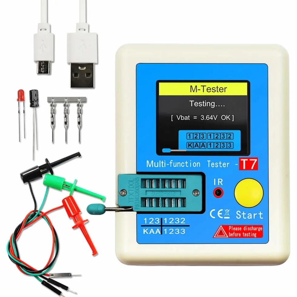 DollaTek Wielofunkcyjny tester tranzystorowy TFT Dioda Trioda Pojemno?? Tester LCR ESR NPN PNP MOSFET IR