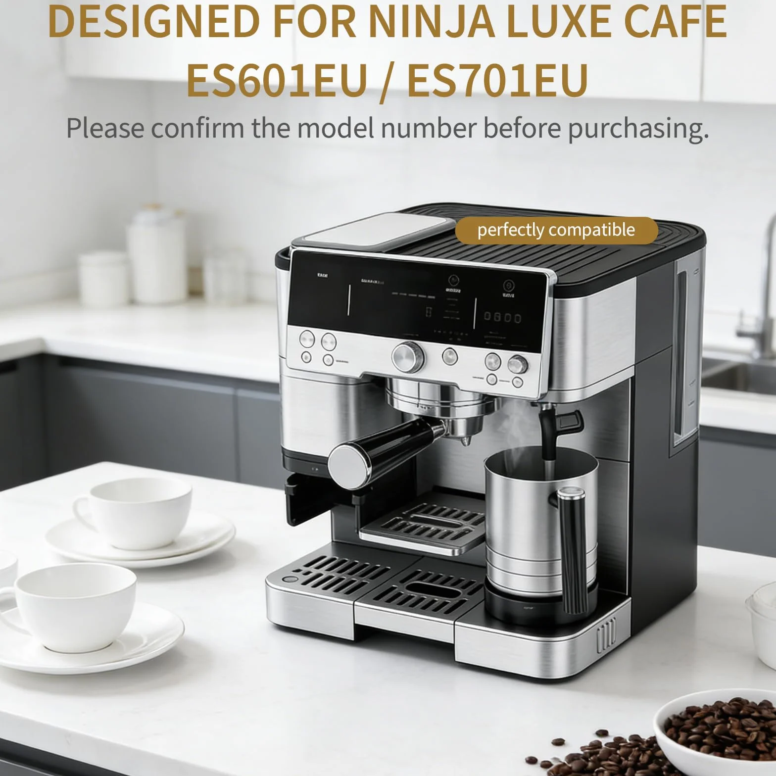 Mata silikonowa do Ninja Luxe Café ES601EU/SE701EU – antypoślizgowa i odporna na zarysowania, wodoszczelna, odporna na wysokie temperatury, łatwa do czyszczenia, idealne akcesoria do ekspresów