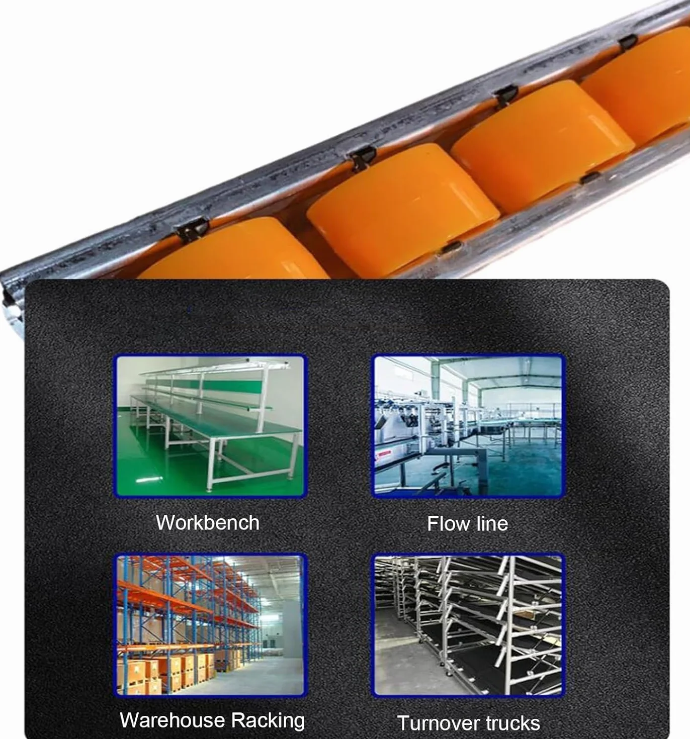 Przenośnik grawitacyjny Taśma rolkowa przenośnika magazynowego dla magazynów, supermarketów, doków i lotnisk(4-slide,300cm long)