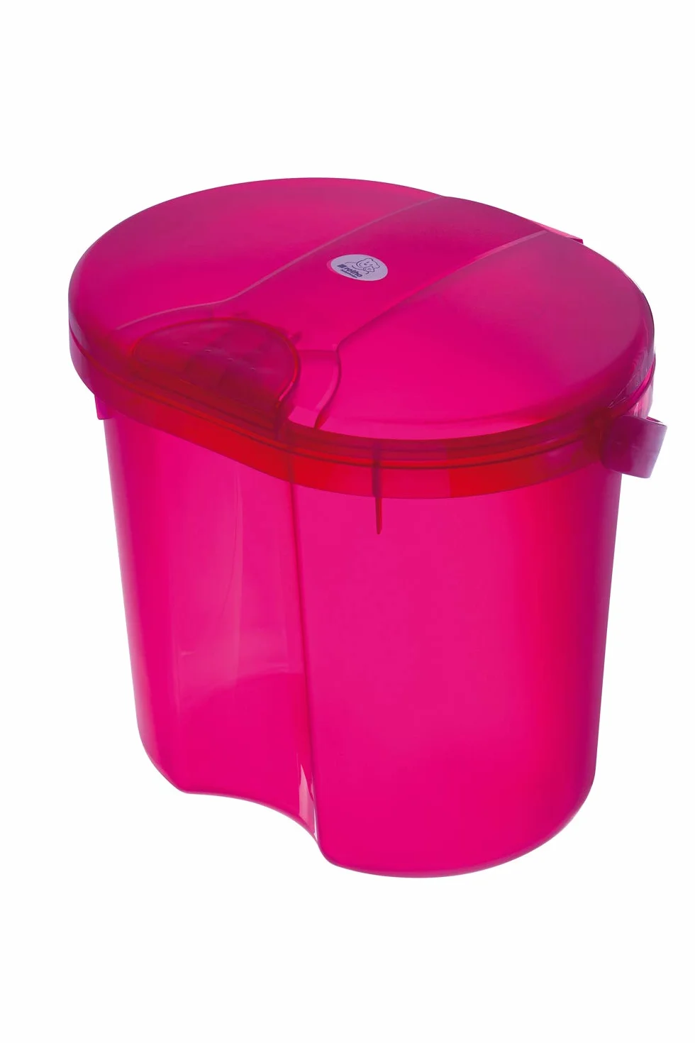 Rotho Babydesign TOP 200020210 kosz na pieluchy z pokrywką, 11 l, od 0 miesięcy, półprzezroczysty różowy, 11 l