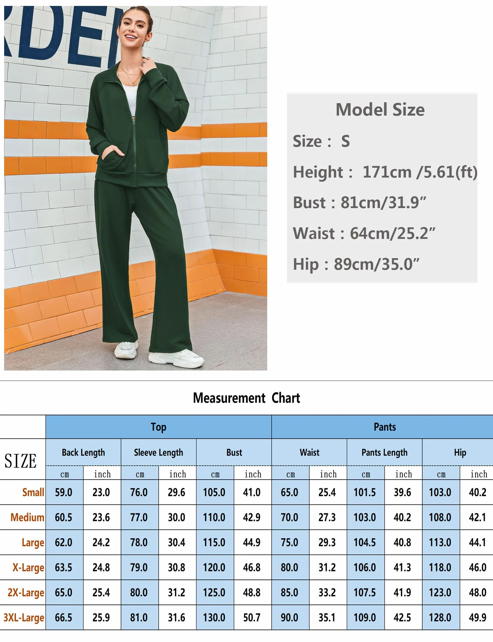 Terecey Damski dres do joggingu, dres treningowy, dwuczęściowy zestaw z zamkiem błyskawicznym i kieszeniami, kurtka i ściągacz, spodnie sportowe, zestaw do uprawiania sportu, fitnessu, S-XXL