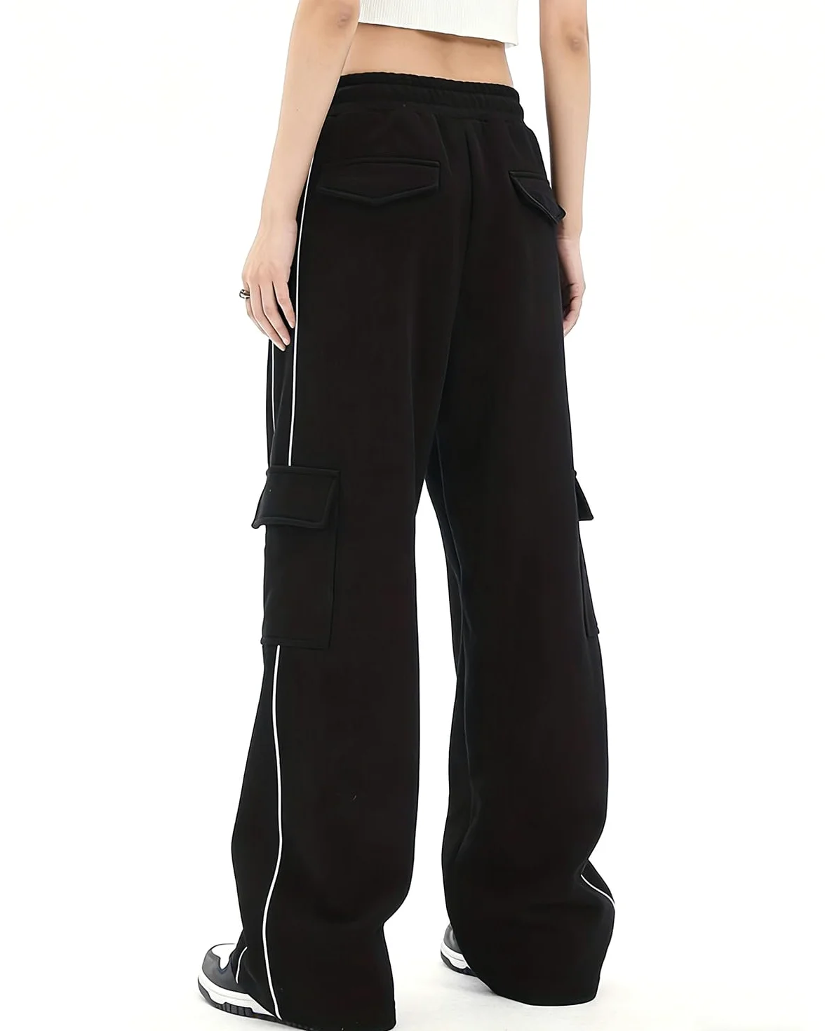 Skateboard Frog Y2K Baggy Streetwear Hip Hop Harajuku damskie spodnie w stylu amerykańskim vintage jesień luźne sportowe ze sznurkiem
