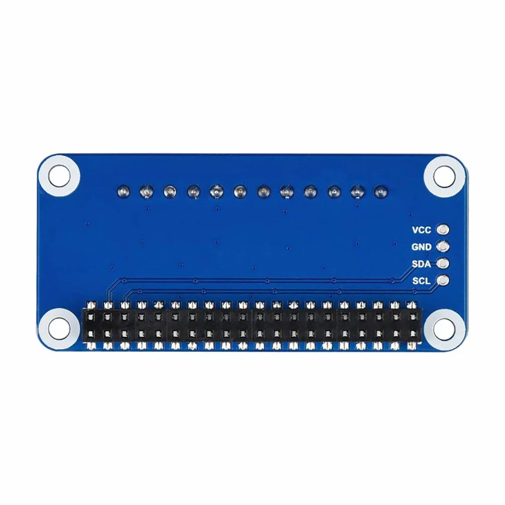 Waveshare 4-ch Current/Voltage/Power Monitor HAT do Raspberry Pi I2C/SMBus Interface Easy to Monitor each Channel's Current, Voltage and Power Consumption
