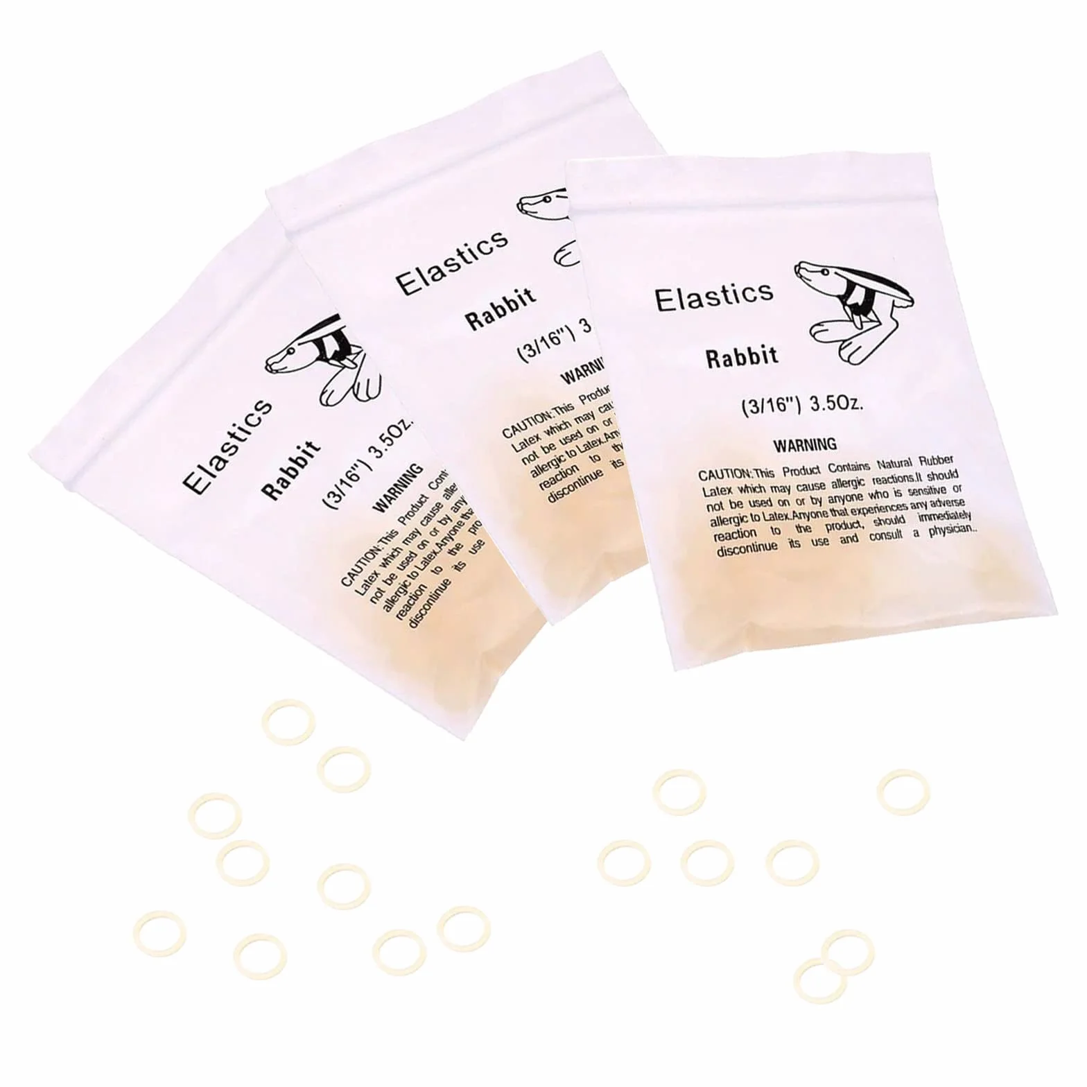 Ortodontyczne gumki gumowe, ortodontyczne luki dentystyczne 3/16 przezroczyste elastyczne taśmy, 300 sztuk uniwersalne, Orthodontics Rubber Band Tool