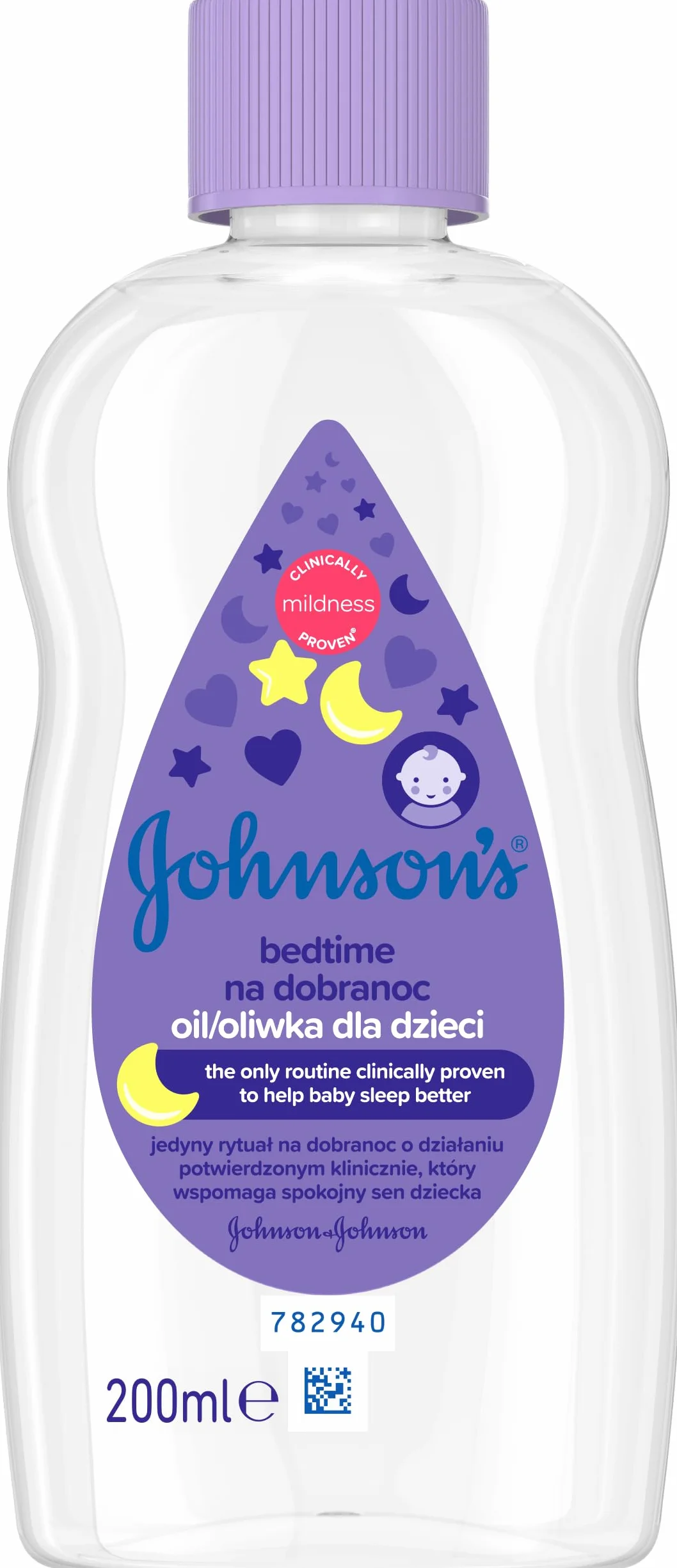 Johnson's Bedtime oliwka dla dzieci na dobranoc 200 ml Oliwka dla dzieci na dobranoc przeznaczona do pielęgnacji delikatnej i wrażliwej skóry dziecka.
