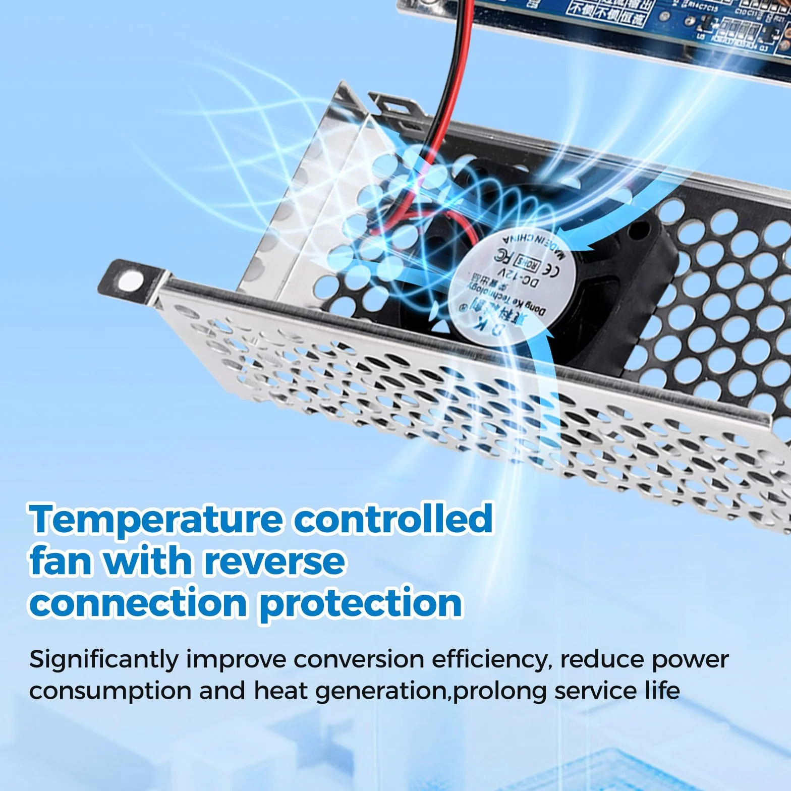DC-DC regulowany Boost Converter 500 W, 20 A, stałe napięcie, moduł zasilający z ochroną przed odwrotną polaryzacją i regulacją temperatury.