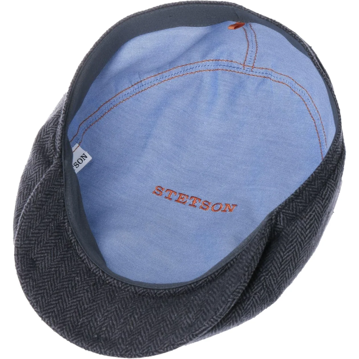Stetson Hatteras Classic Wool czapka z daszkiem - męska czapka z daszkiem - płaska czapka z bawełnianą podszewką - czapka męska ze wzorem w jodełkę - czapka balonowa na jesień/zimę - czapka zimowa