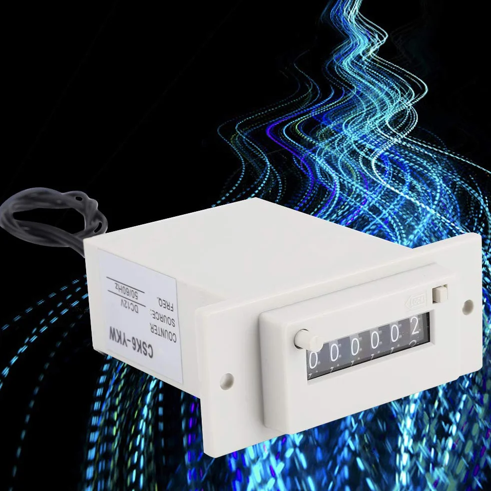 CSK6-YKW Licznik elektromagnetyczny 6 cyfr 0-999999 Zakres zliczania Elektroniczny licznik impulsów Licznik cyfrowy Licznik całkowity Licznik impulsów elektromagnetycznych (DC 12V)