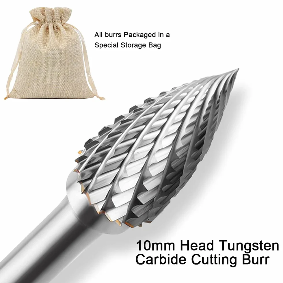 Wiertarka 5stk – Frez Metal Ołówki Zestaw Wiertarka Bit diamentowe frezy Rotary Plik Wolfram Stal Narzędzia Obrotowy Burr(6 x 10mm).