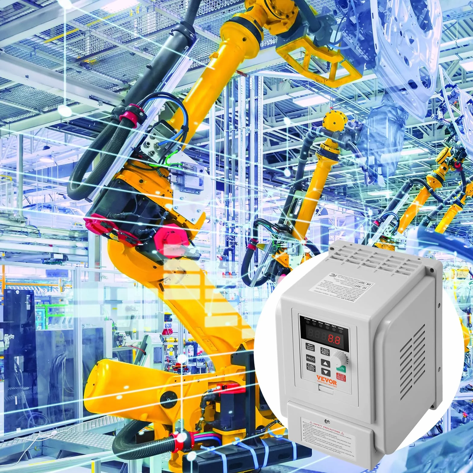 VEVOR 2,2 kW 10 A 3 KM przetwornica częstotliwości VFD AC 220–240 V regulator częstotliwości, regulator prędkości, przetwornik częstotliwości, silnik falownika, VFD, zmienna częstotliwość, w zestawie
