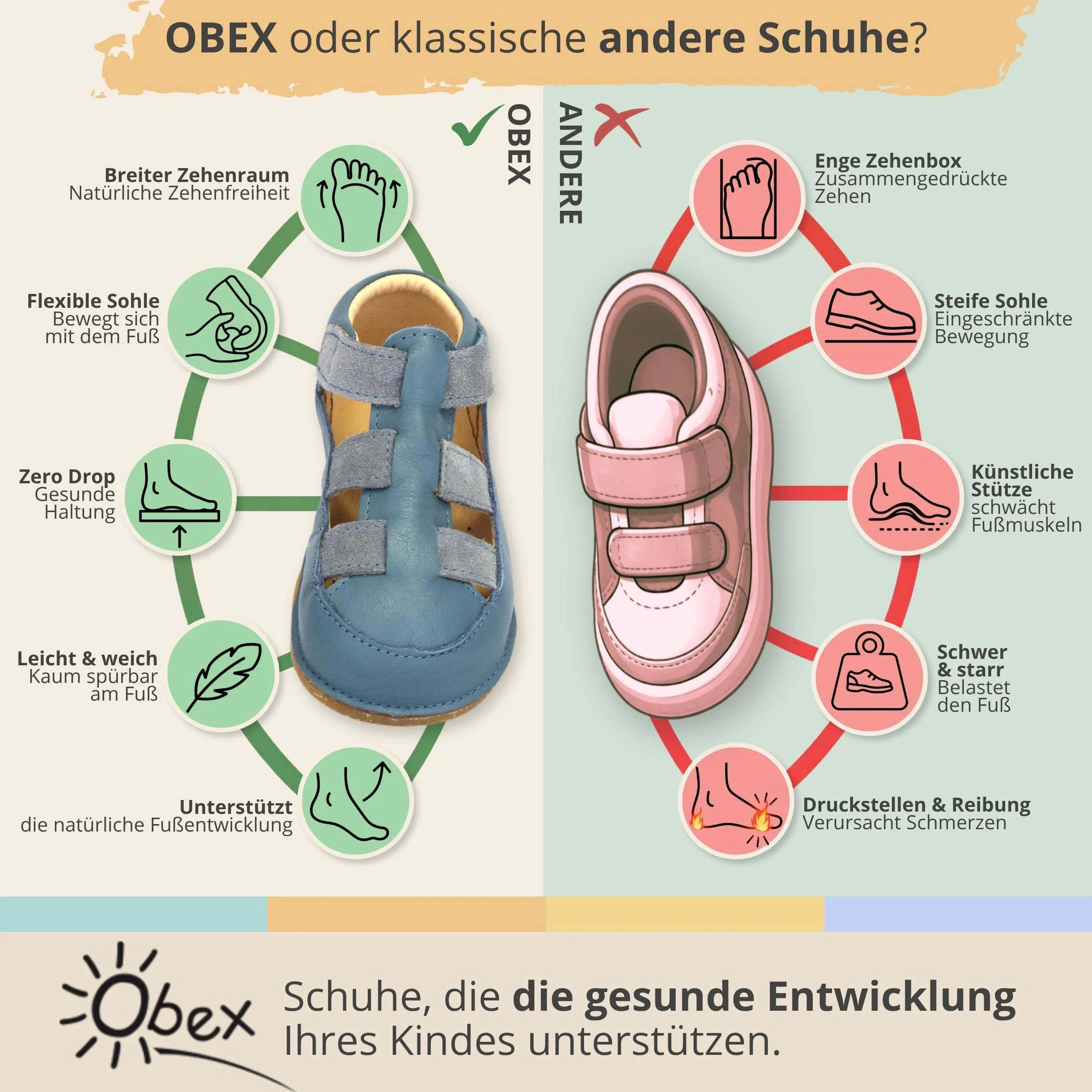 Obex Kapcie dziecięce dla chłopców i dziewczynek, skórzane, antypoślizgowe pantofle, miękkie, do nauki chodzenia, dla małych dzieci, do przedszkola EU 19-32