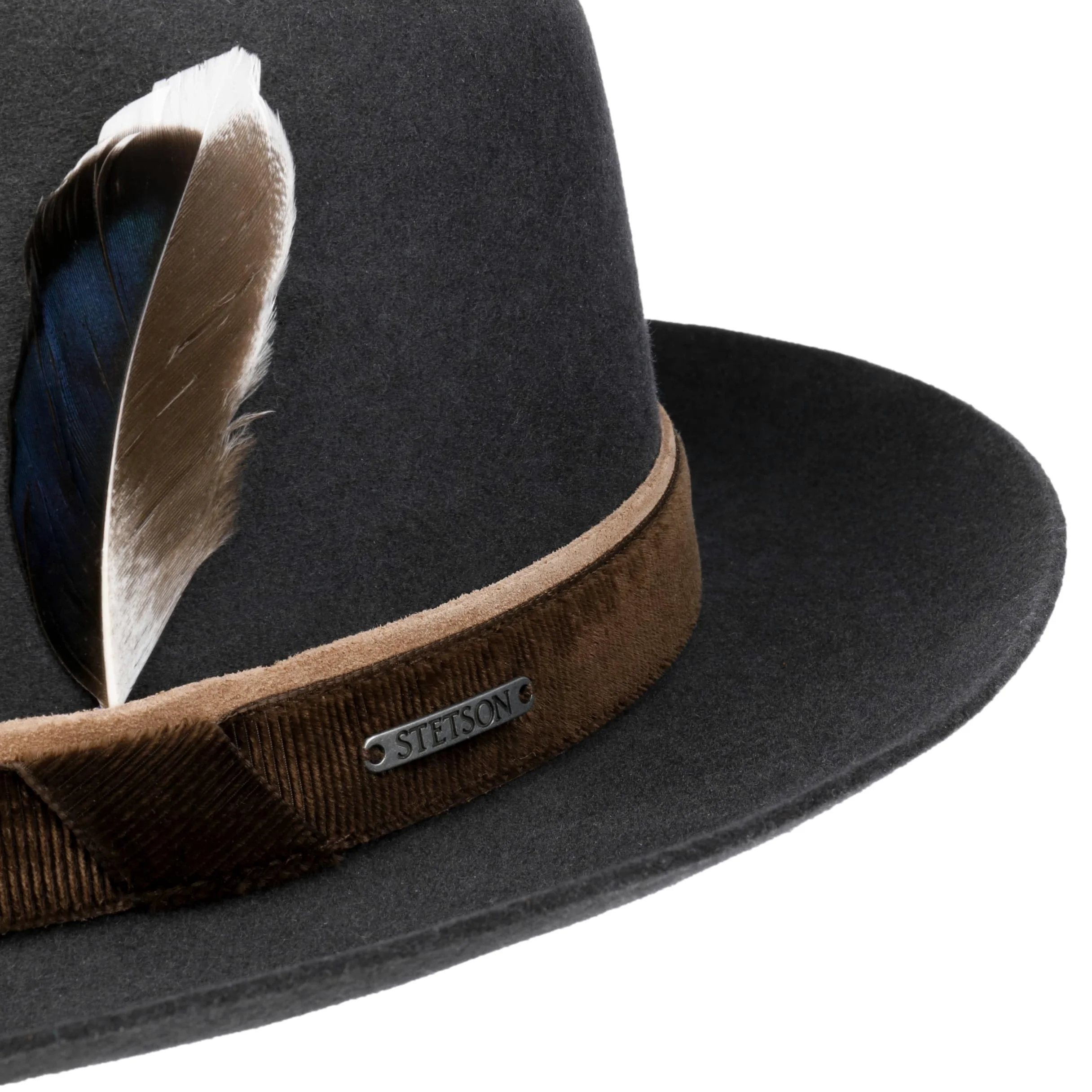 STETSON Pinehurst kapelusz fedora Bogart z filcu welnianego Asahi Guard Meski Jesien Zima