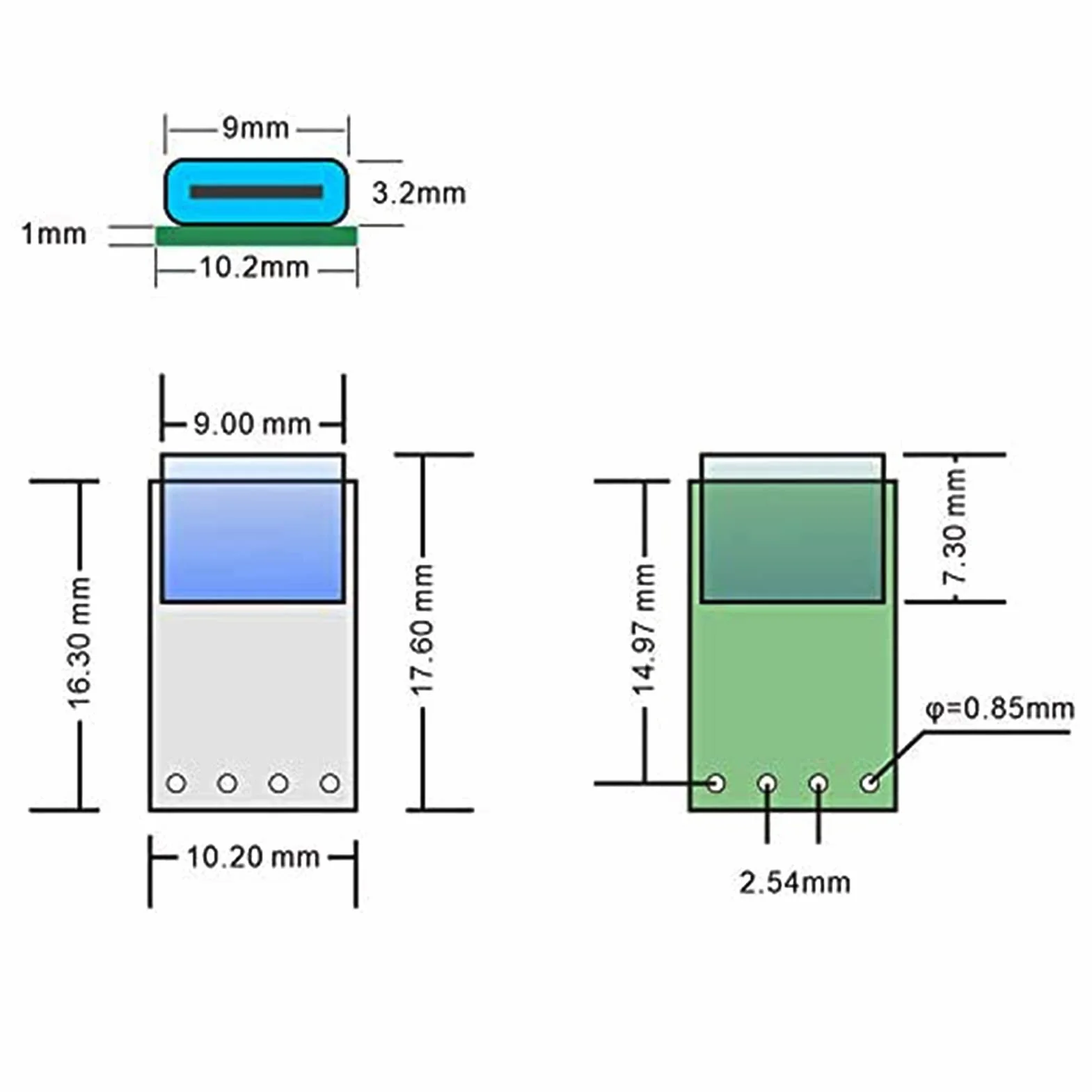 DEWIN Moduł wyzwalający, 5 szt. USB-C PDC004 PD 12 V DC stały moduł wyzwalający napięcie 5A typ C wejście żeńskie