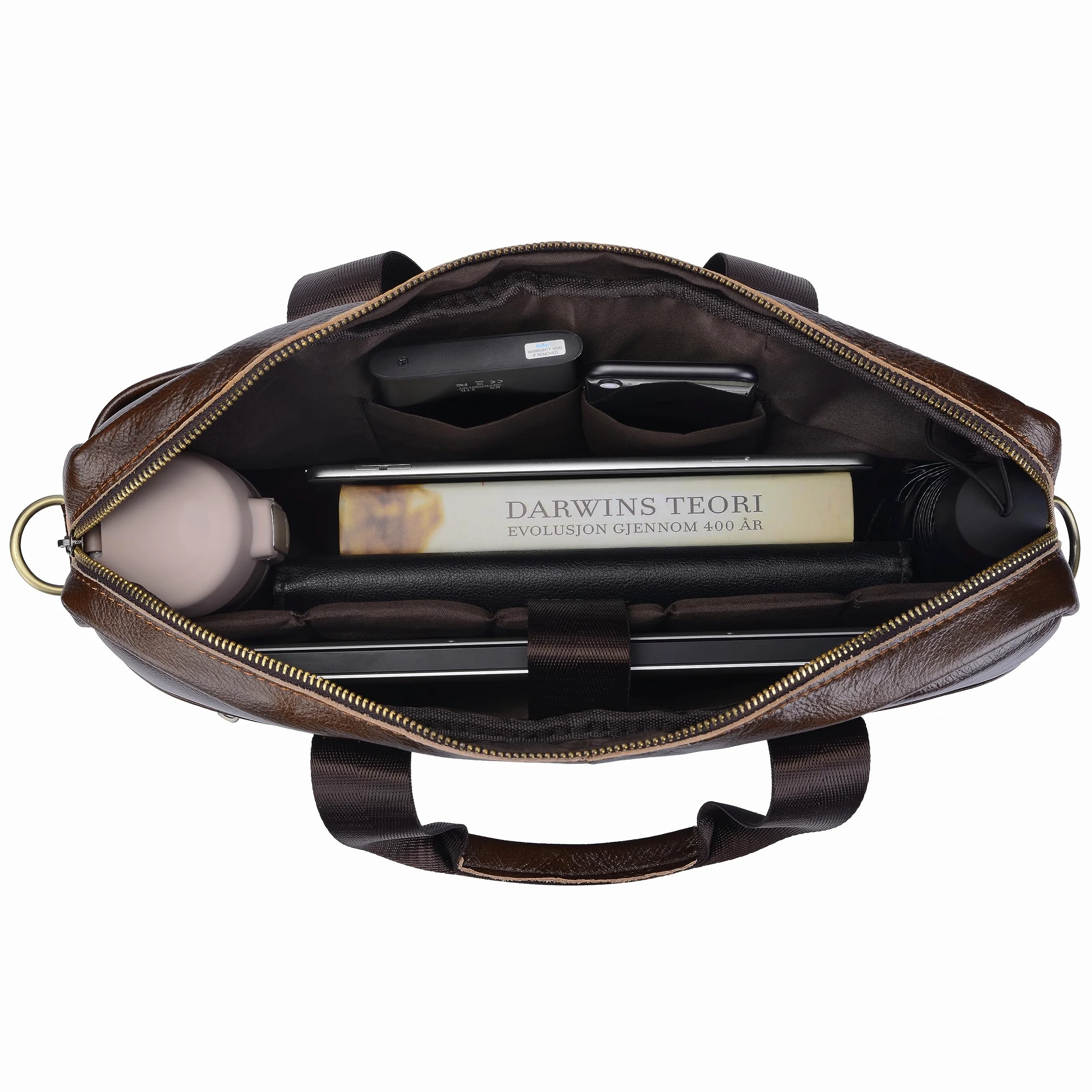 Skórzana teczka 15-calowa torba na laptopa, listonoszka, torba robocza, torebka crossbody, do podróży służbowych, dla mężczyzn, ojca, męża, Cfc-brązowy