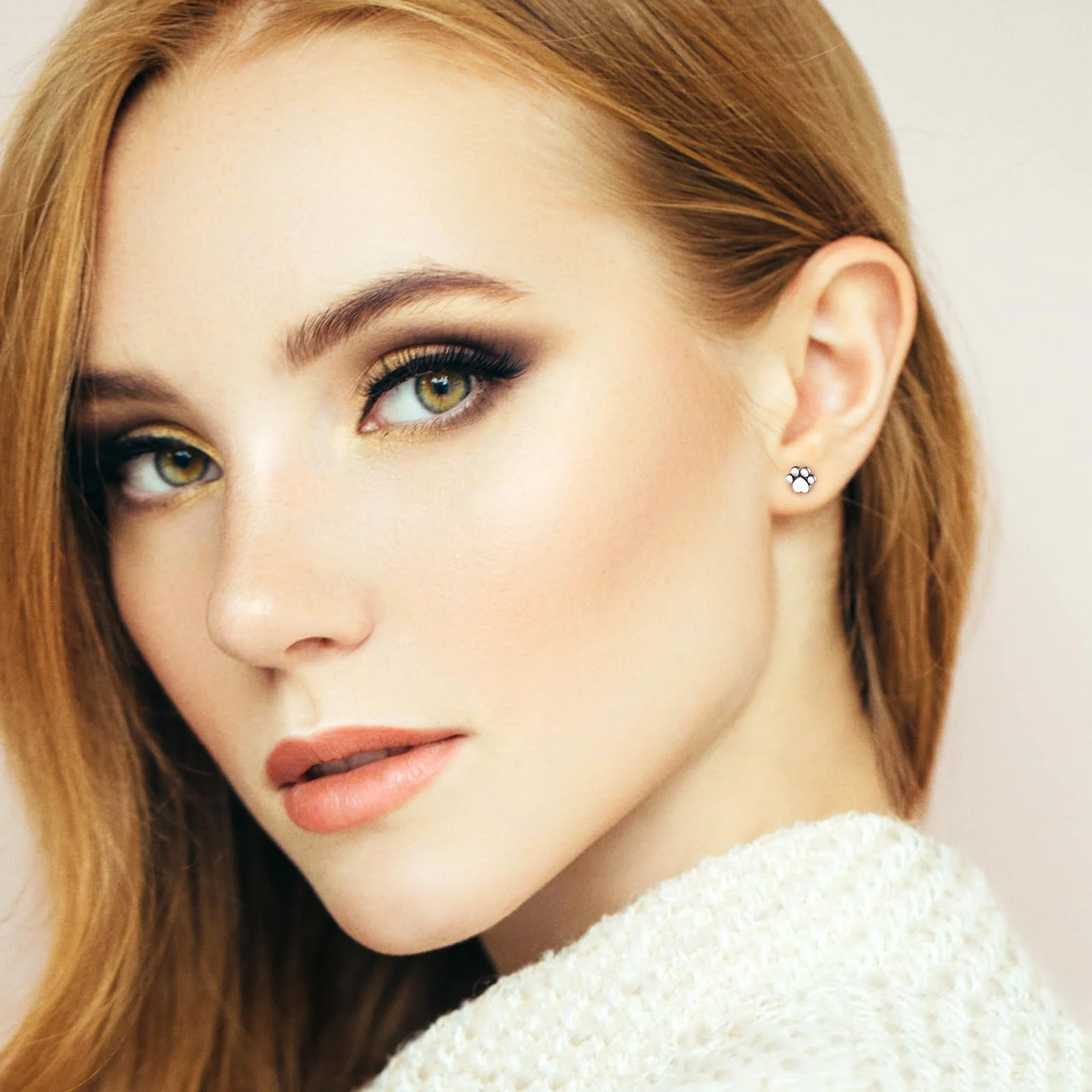 Helix piercing do chrząstki ze stali chirurgicznej tragus kolczyk barbell conch labret srebrny damski